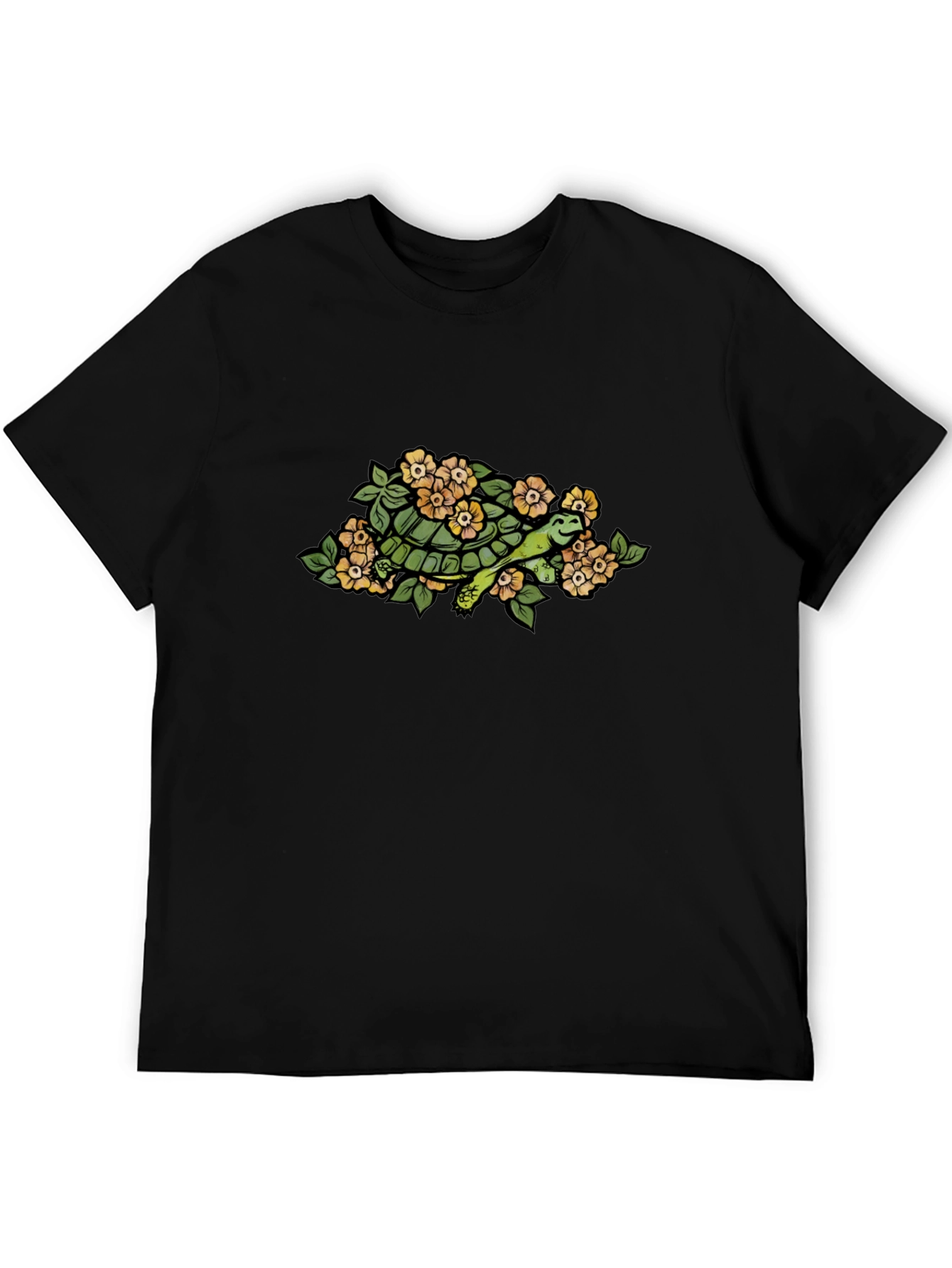 Turtle & Flower Graphic T-Shirt