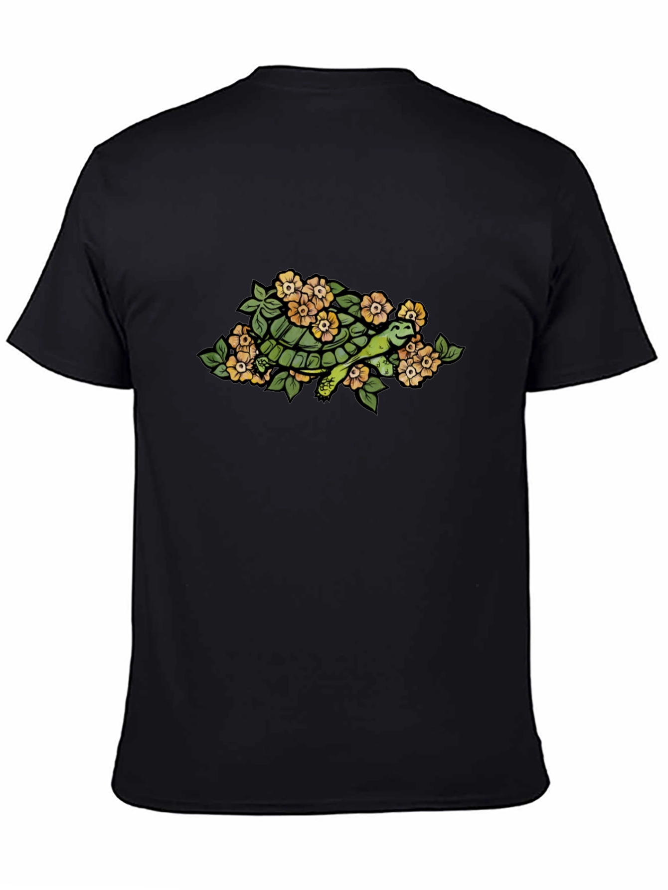 Turtle & Flower Graphic T-Shirt