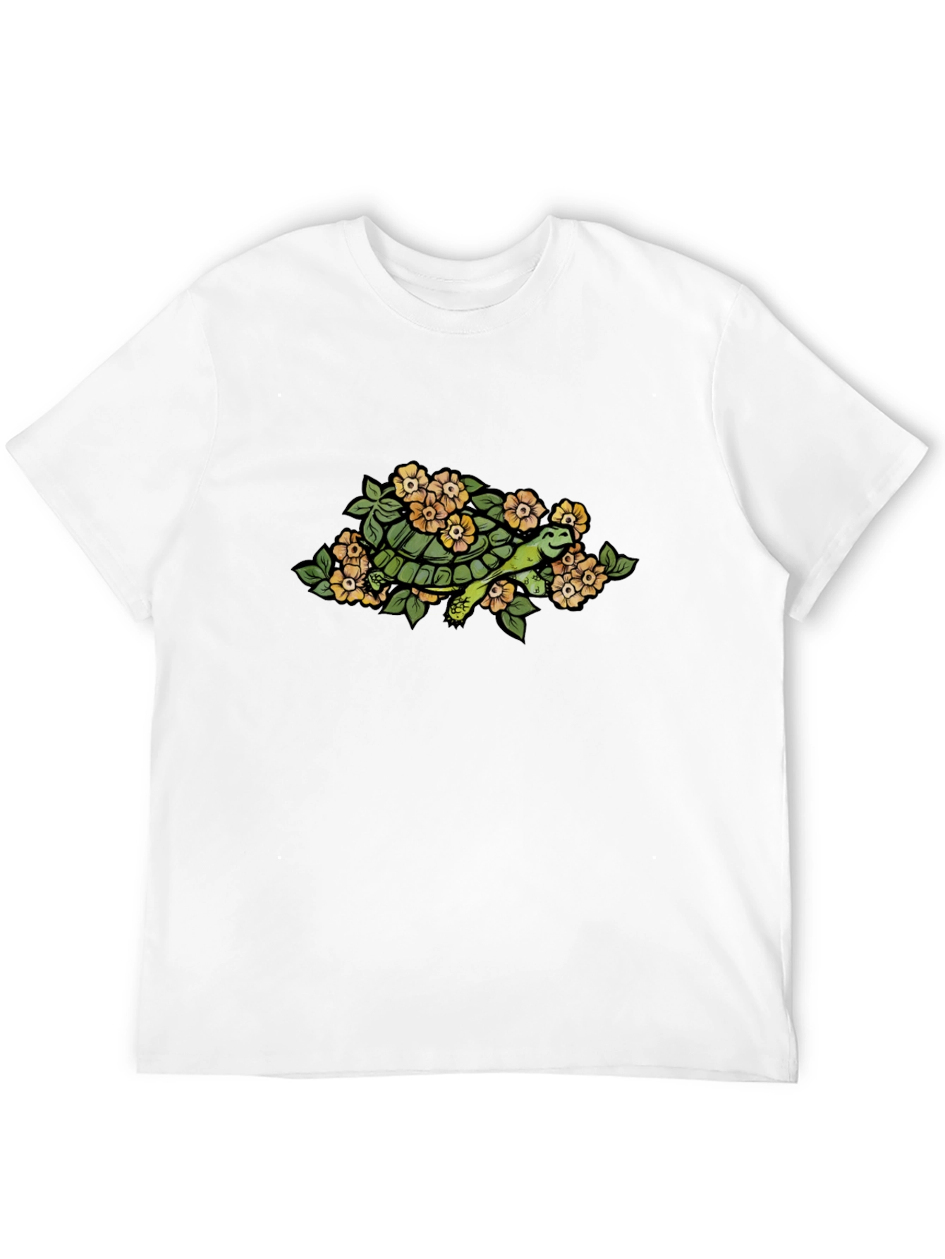 Turtle & Flower Graphic T-Shirt