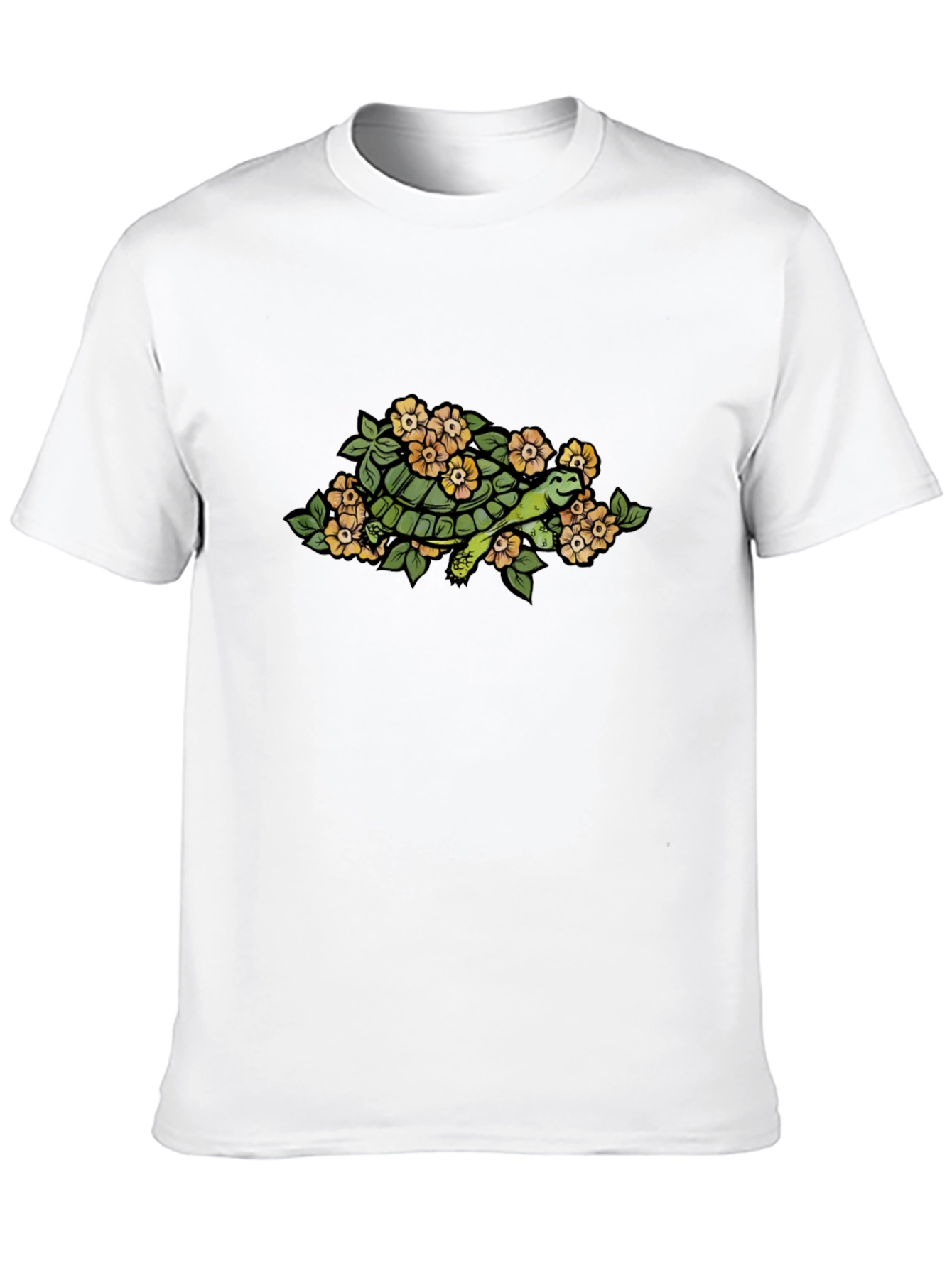 Turtle & Flower Graphic T-Shirt
