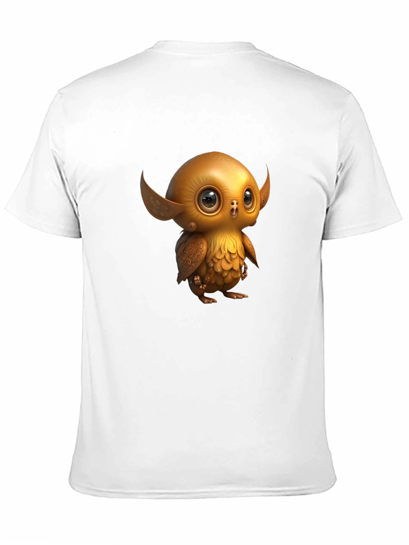 Cute Golden Owl Creature Graphic Tee