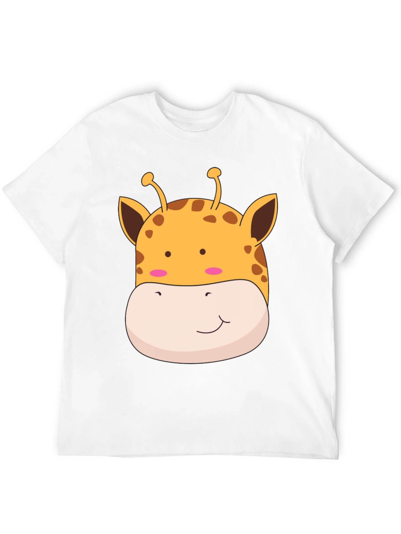 Giraffe Face Graphic Black T-Shirt