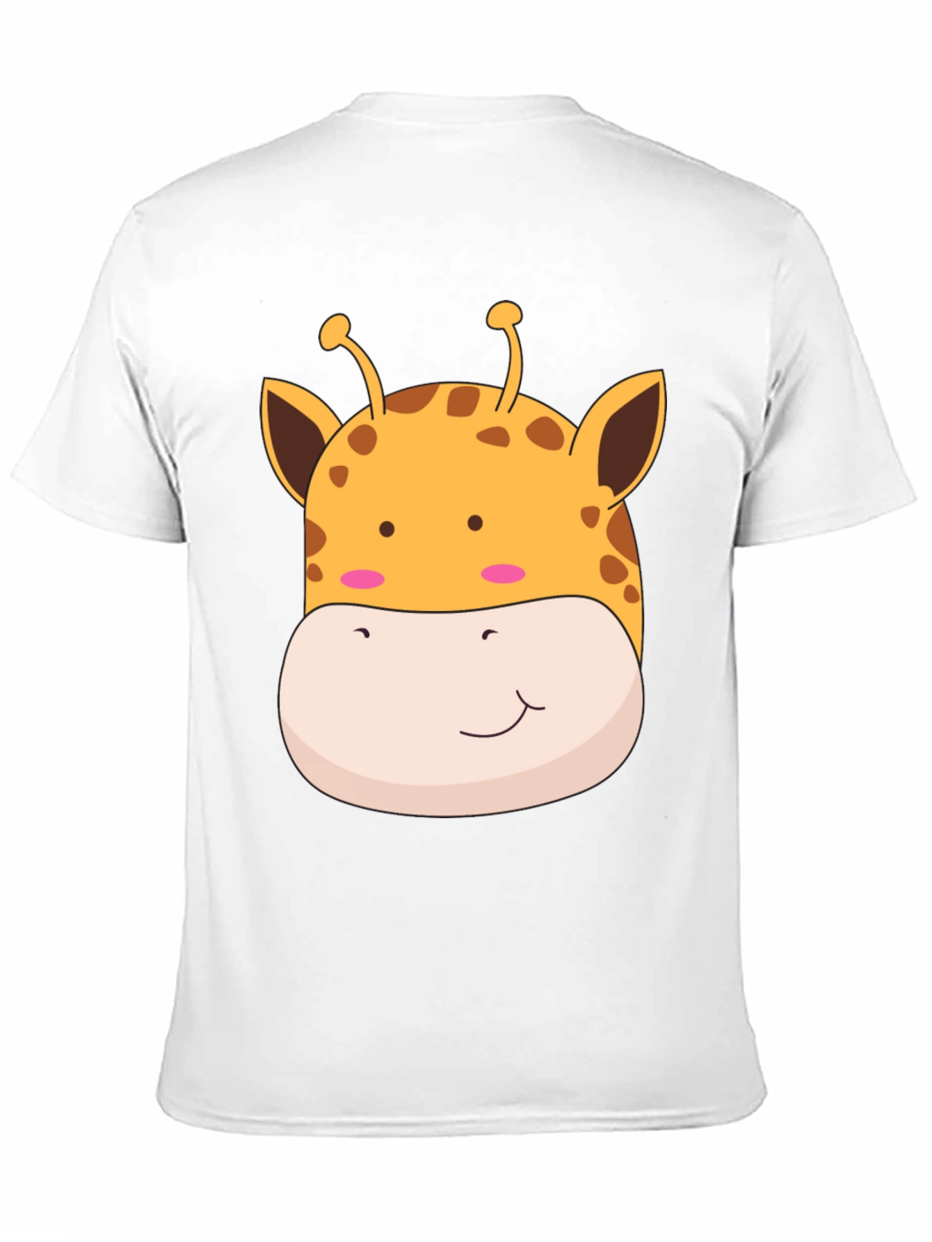 Giraffe Face Graphic Black T-Shirt