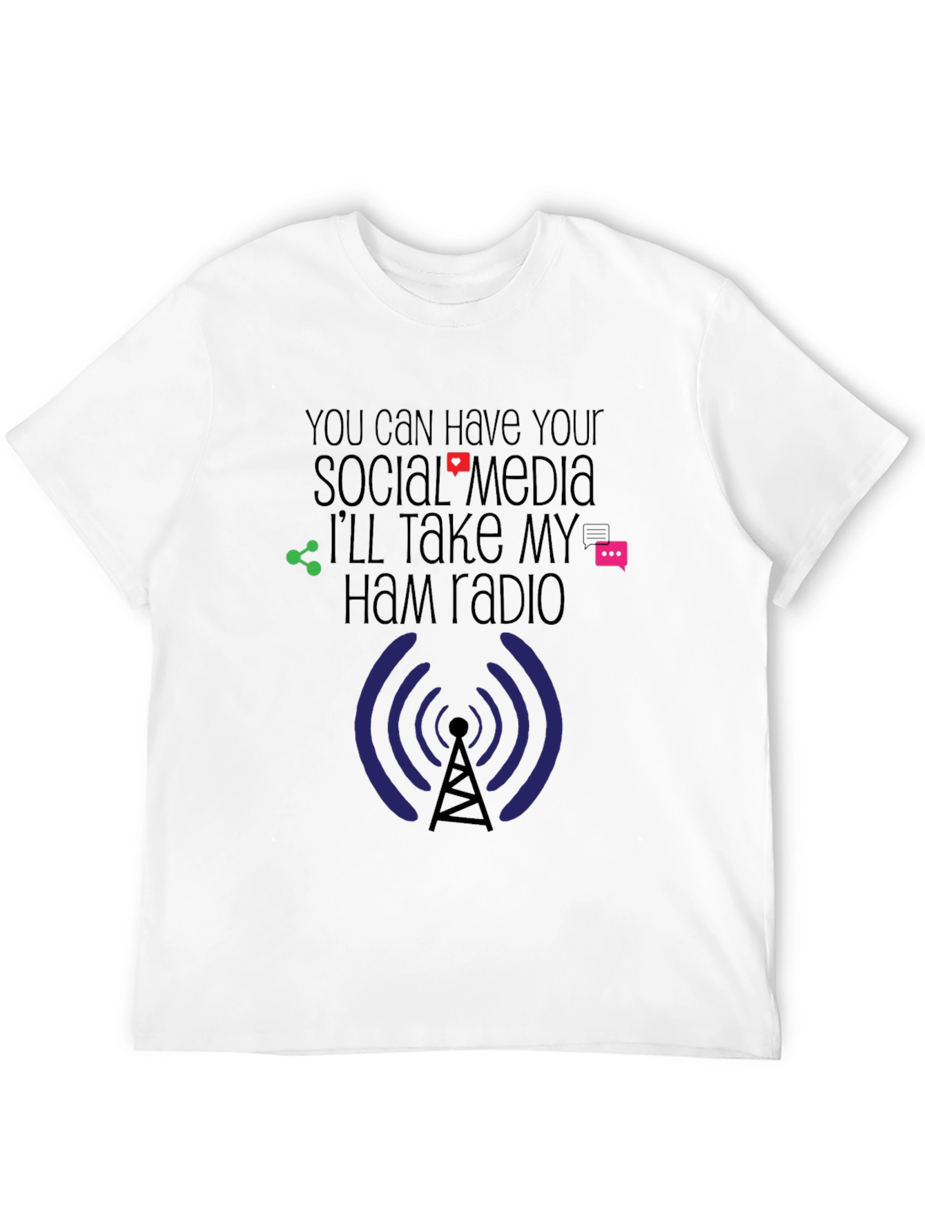Ham Radio Social Media T-Shirt