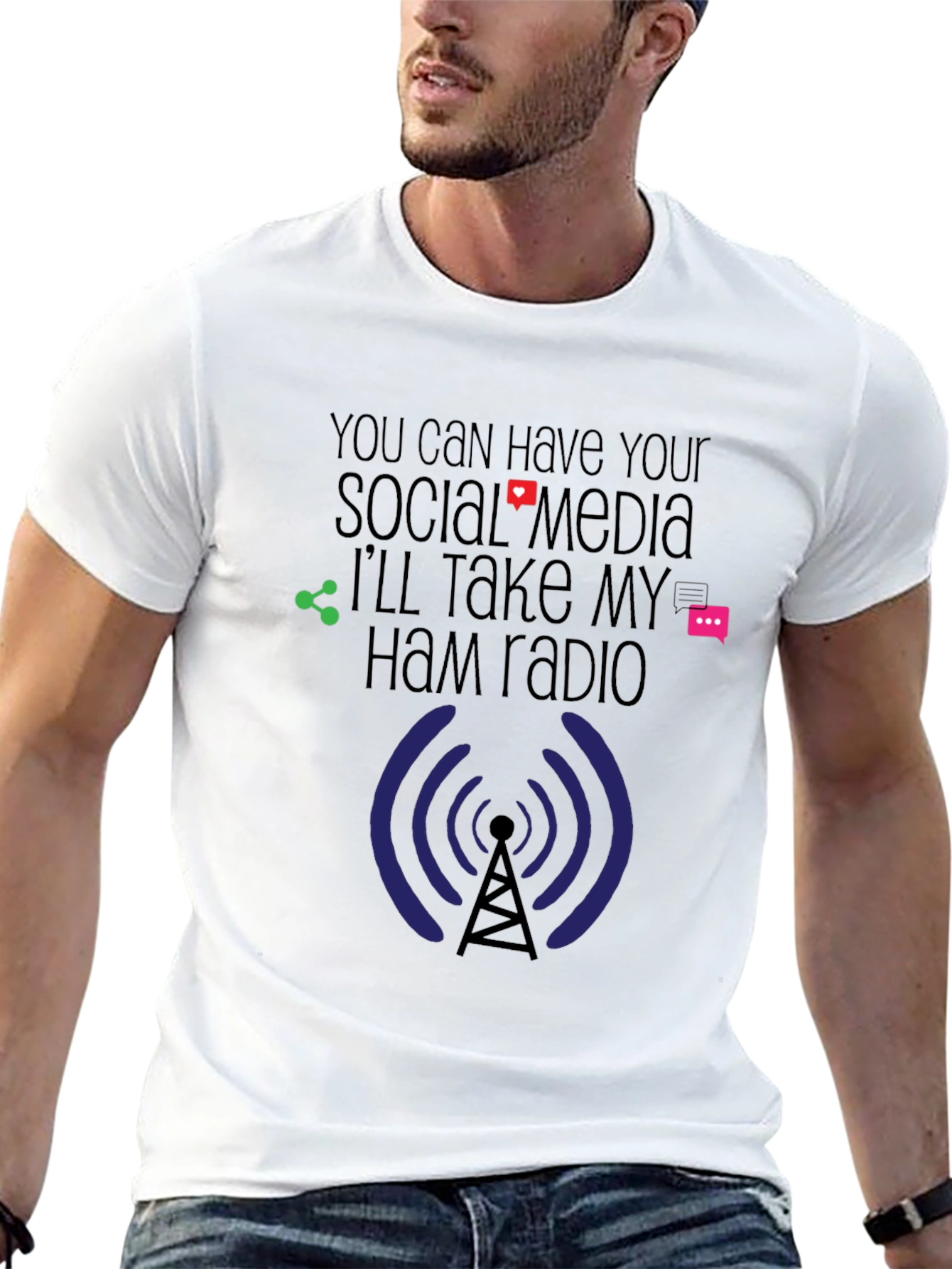 Ham Radio Social Media T-Shirt