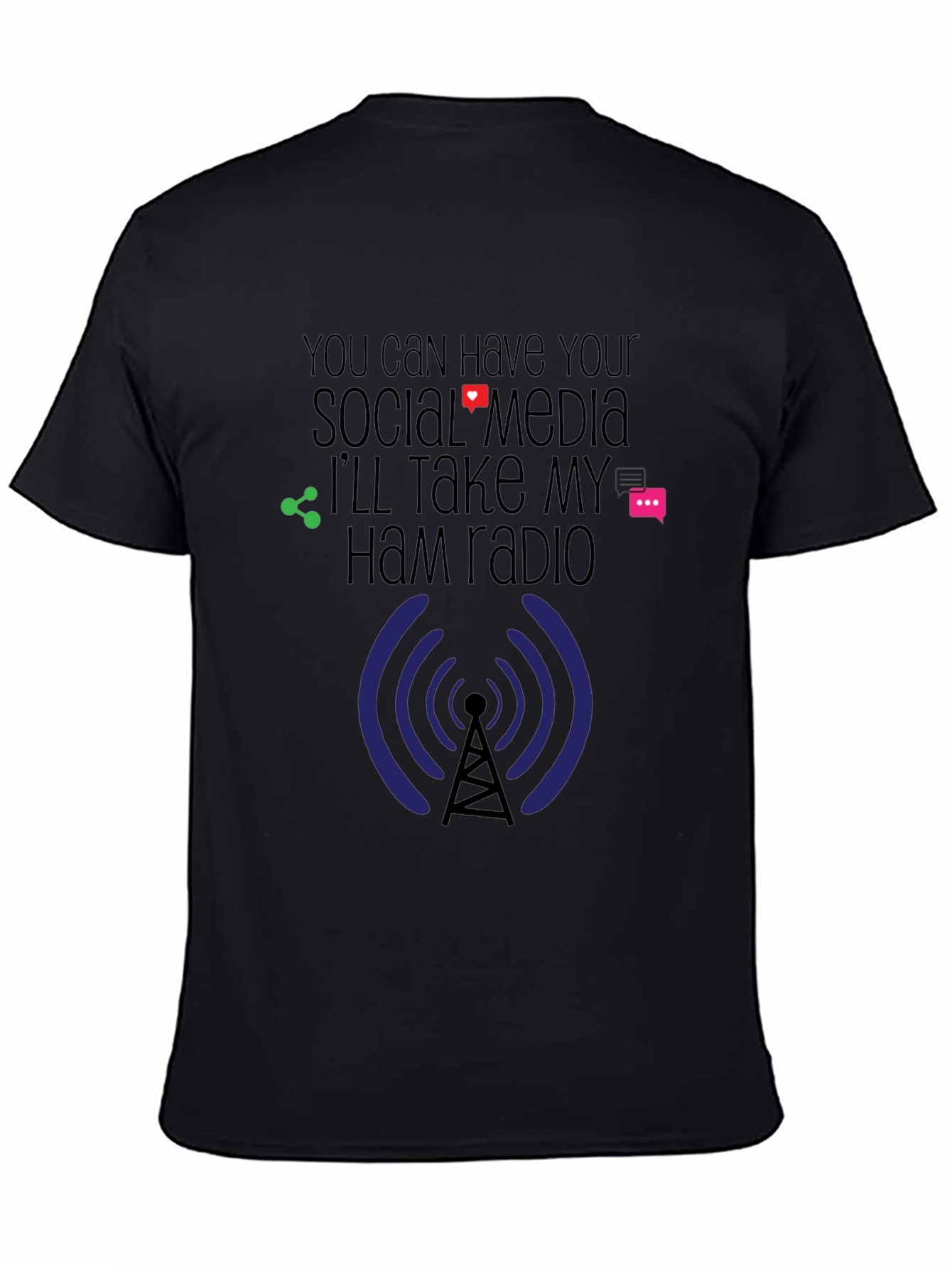 Ham Radio Social Media T-Shirt