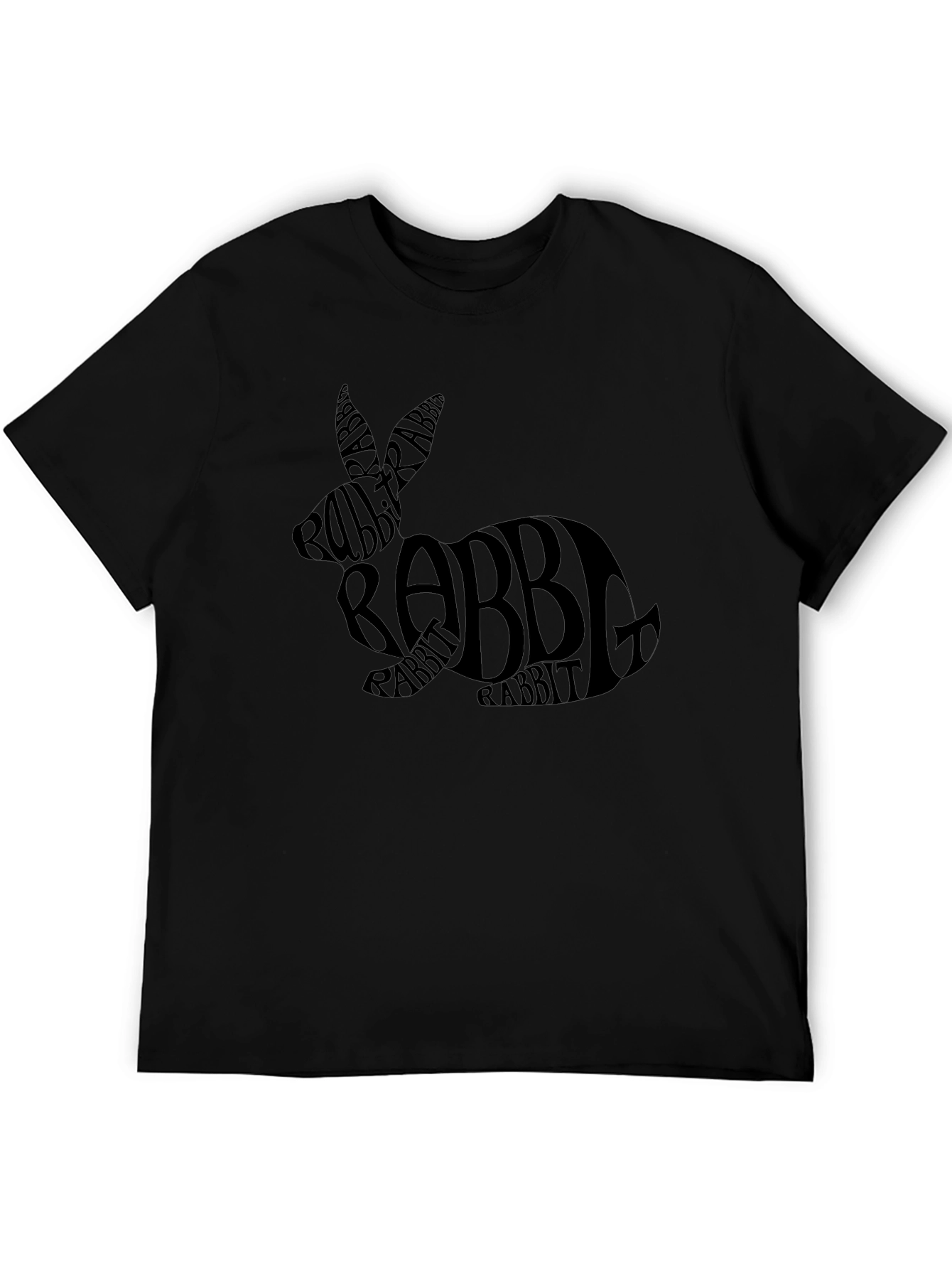 Rabbit Word Art Graphic T-Shirt
