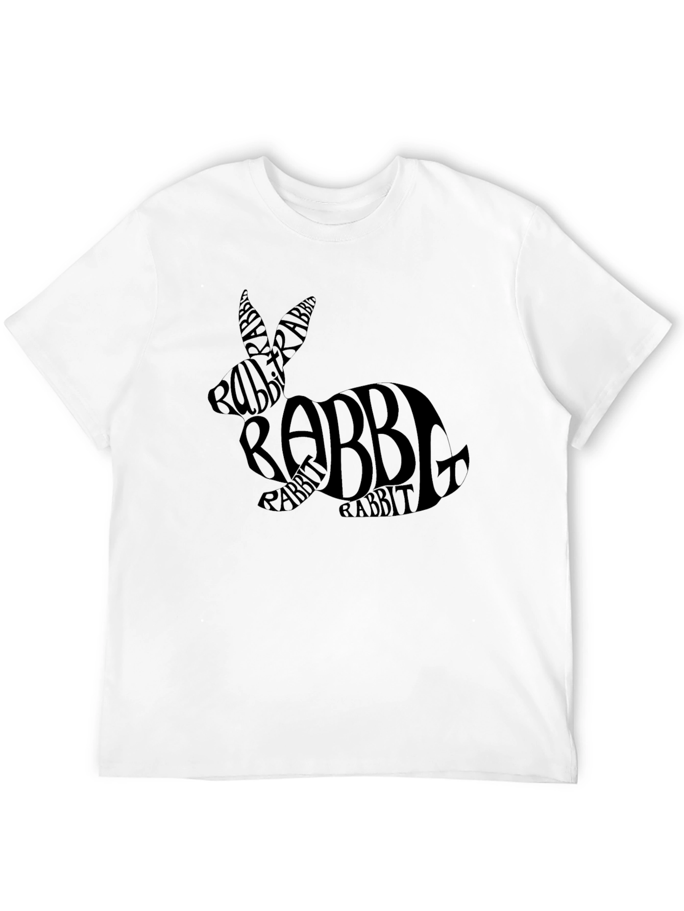 Rabbit Word Art Graphic T-Shirt