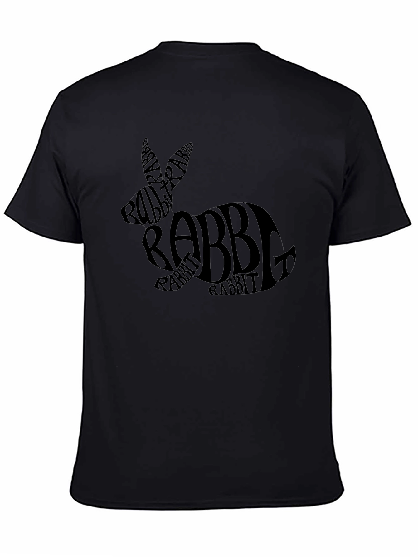 Rabbit Word Art Graphic T-Shirt