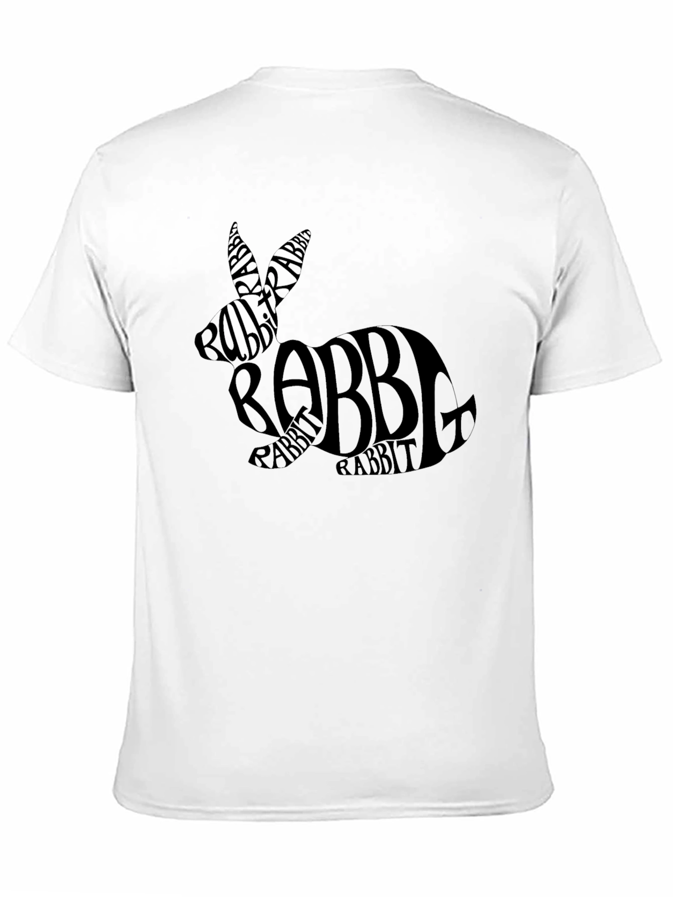 Rabbit Word Art Graphic T-Shirt