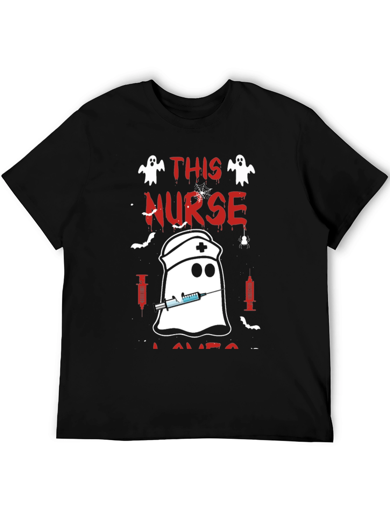 Halloween Nurse Ghost T-Shirt - Spooky Nursing Tee