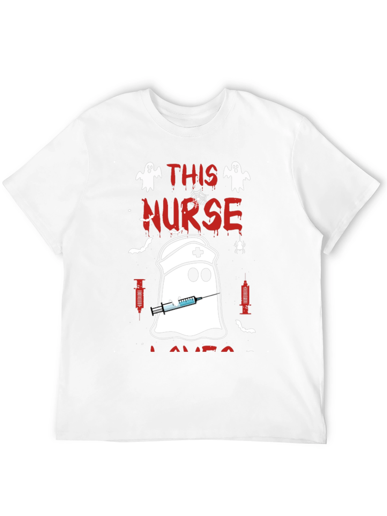 Halloween Nurse Ghost T-Shirt - Spooky Nursing Tee