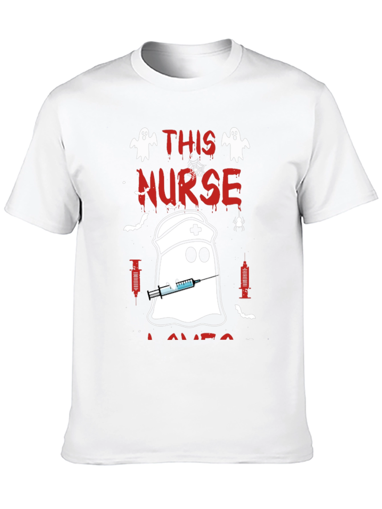 Halloween Nurse Ghost T-Shirt - Spooky Nursing Tee