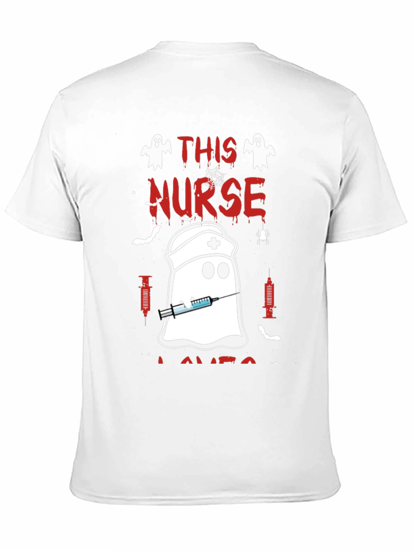 Halloween Nurse Ghost T-Shirt - Spooky Nursing Tee