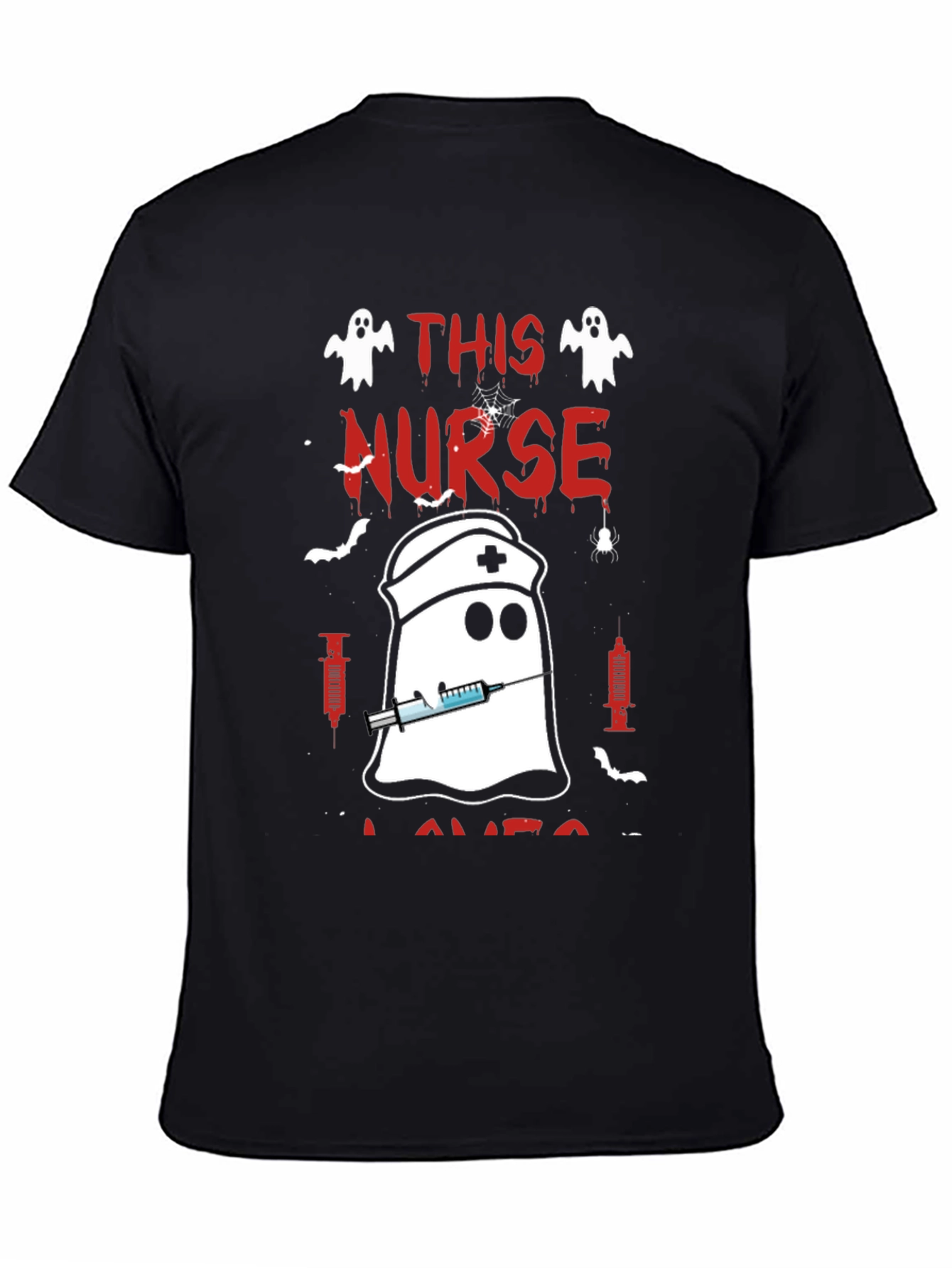 Halloween Nurse Ghost T-Shirt - Spooky Nursing Tee