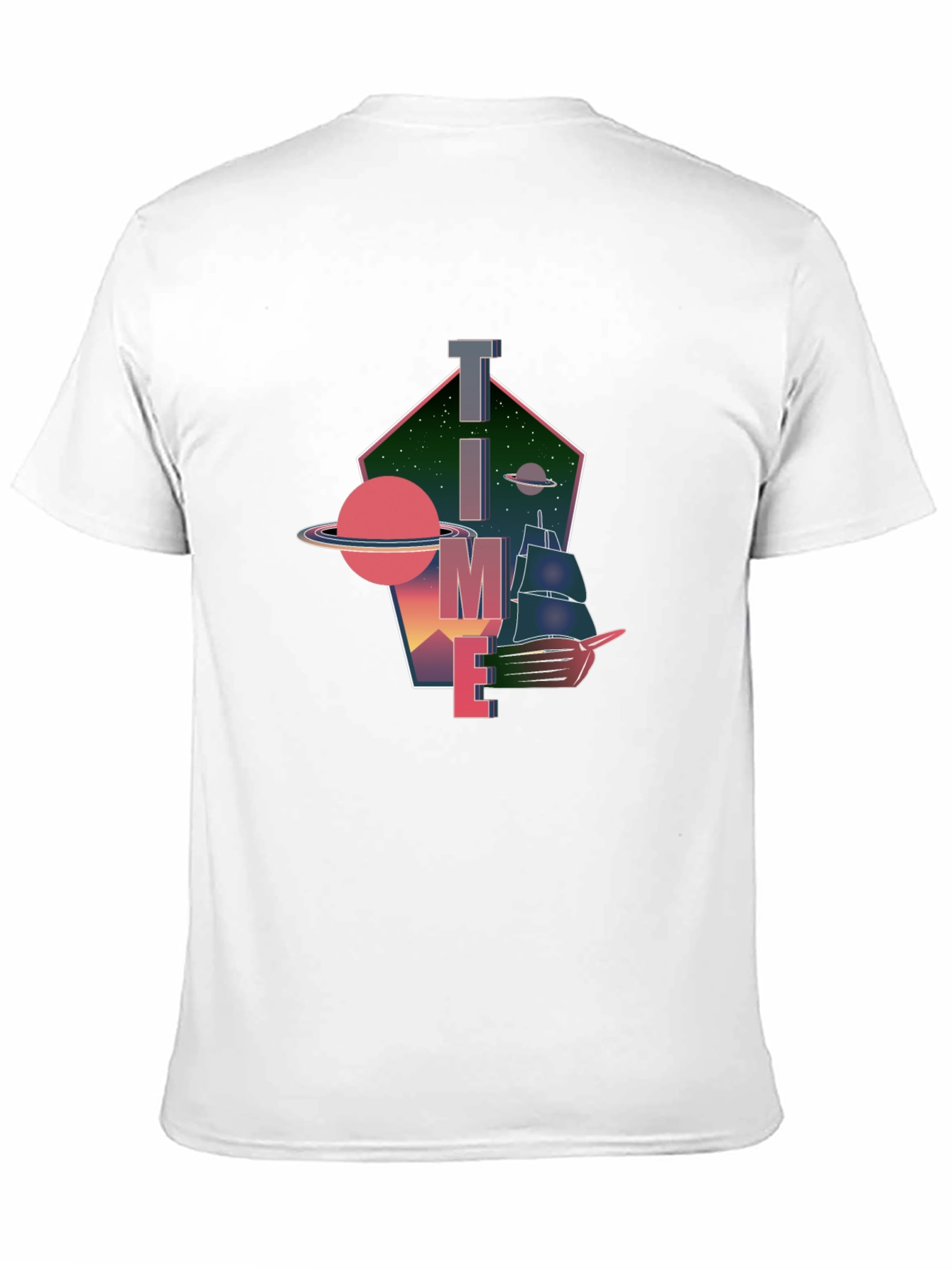 Time & Space Black Graphic Tee