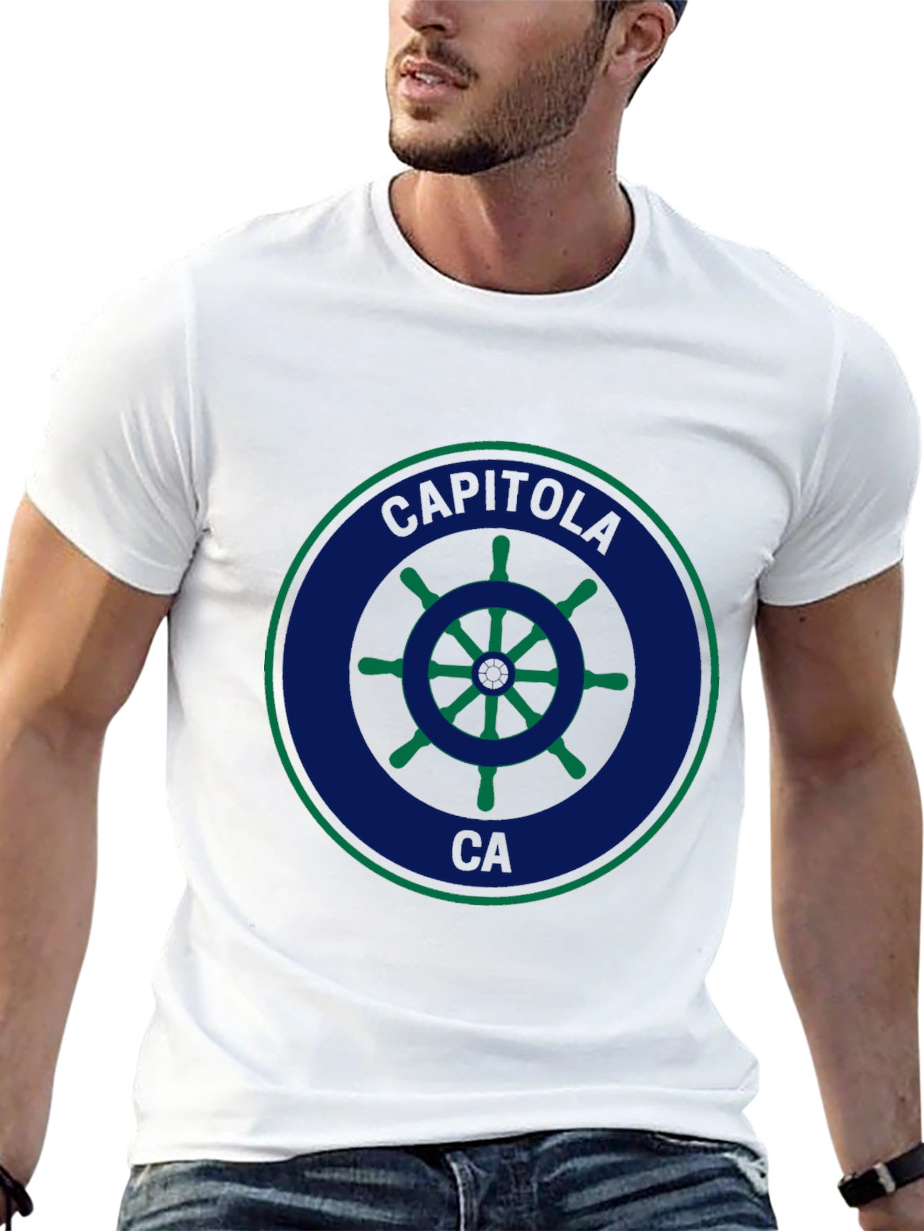 Capitola CA Ship Wheel Graphic T-Shirt