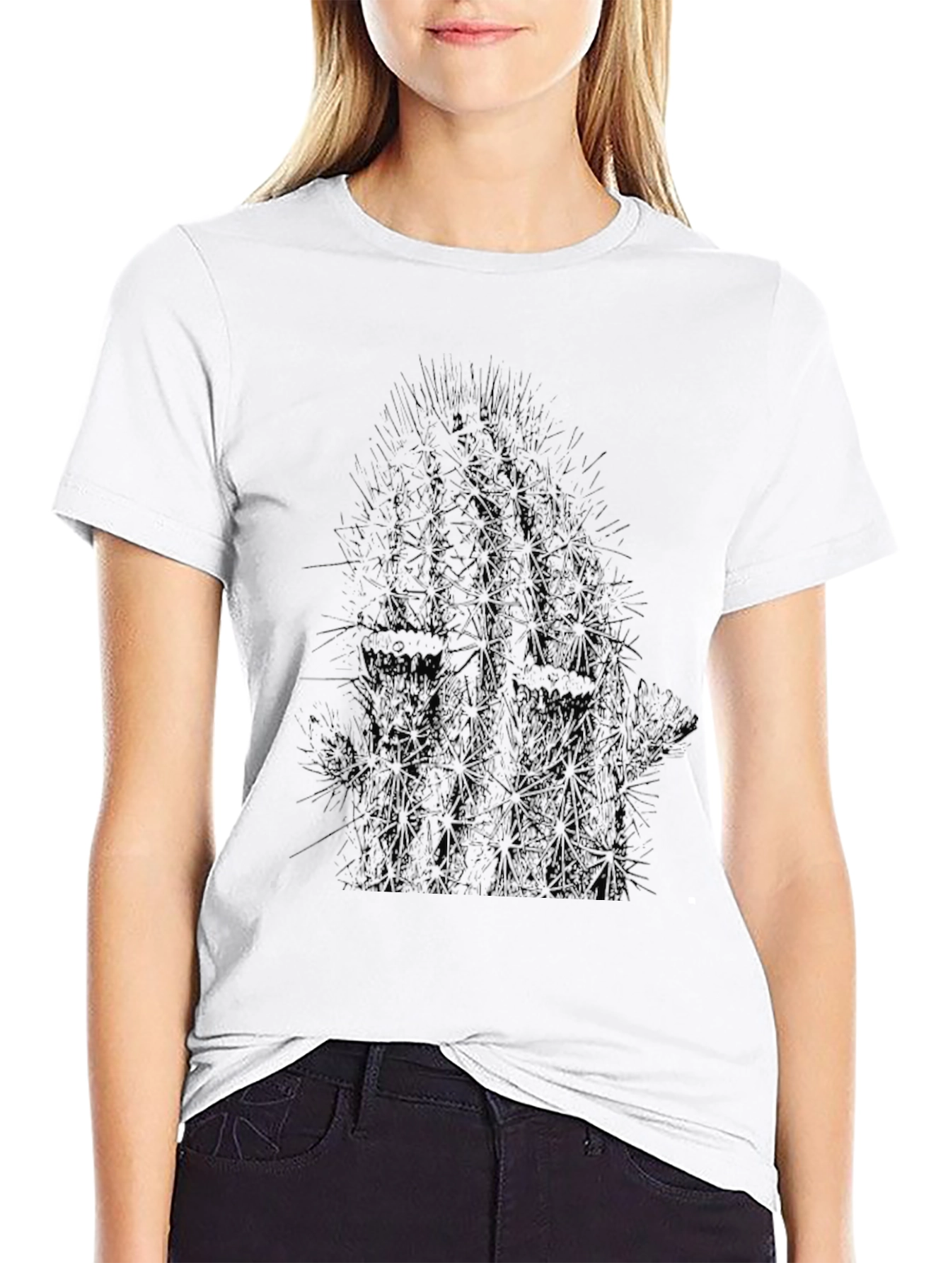 Black Cactus Graphic T-Shirt