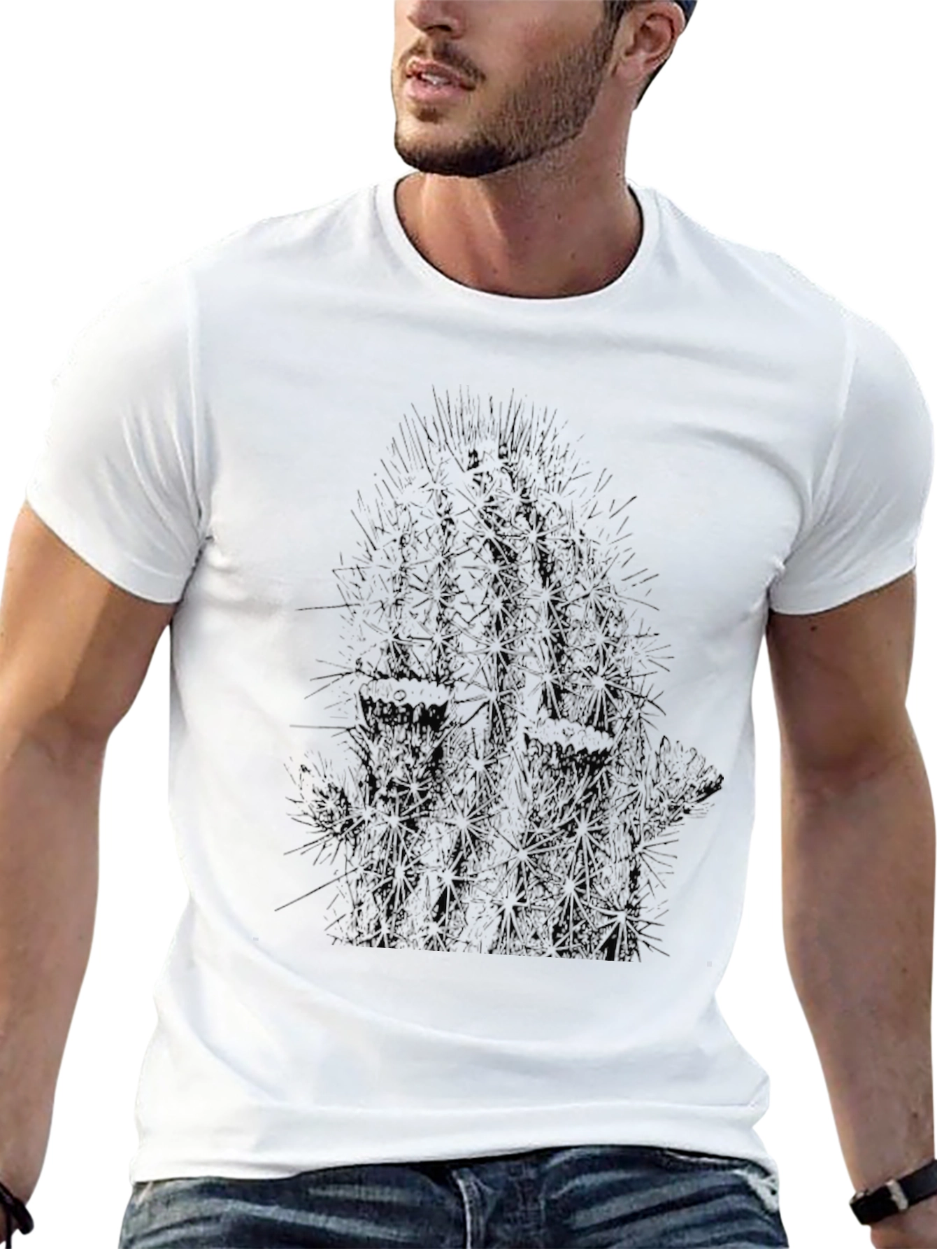 Black Cactus Graphic T-Shirt