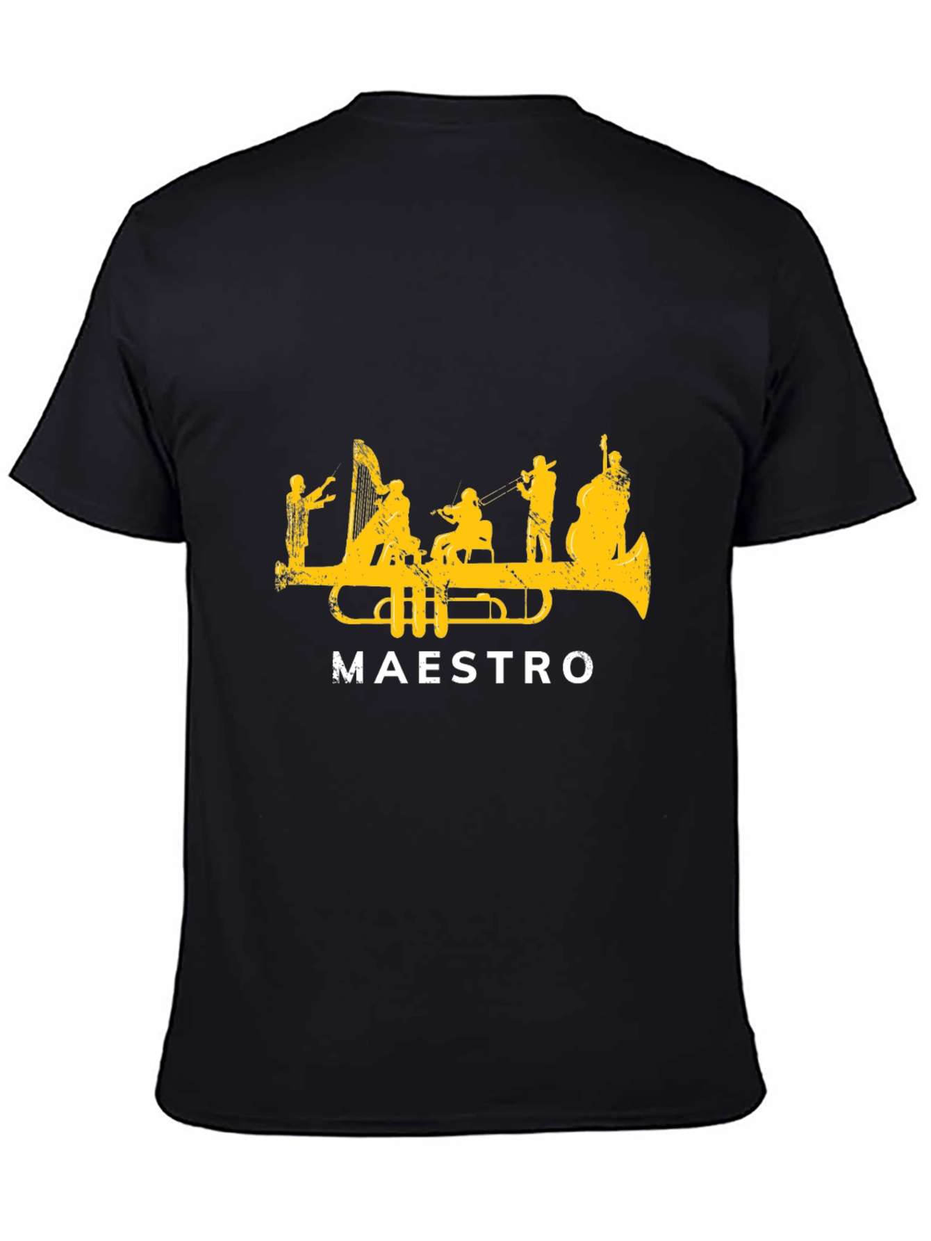Maestro Trumpet Orchestra Graphic T-Shirt - Black