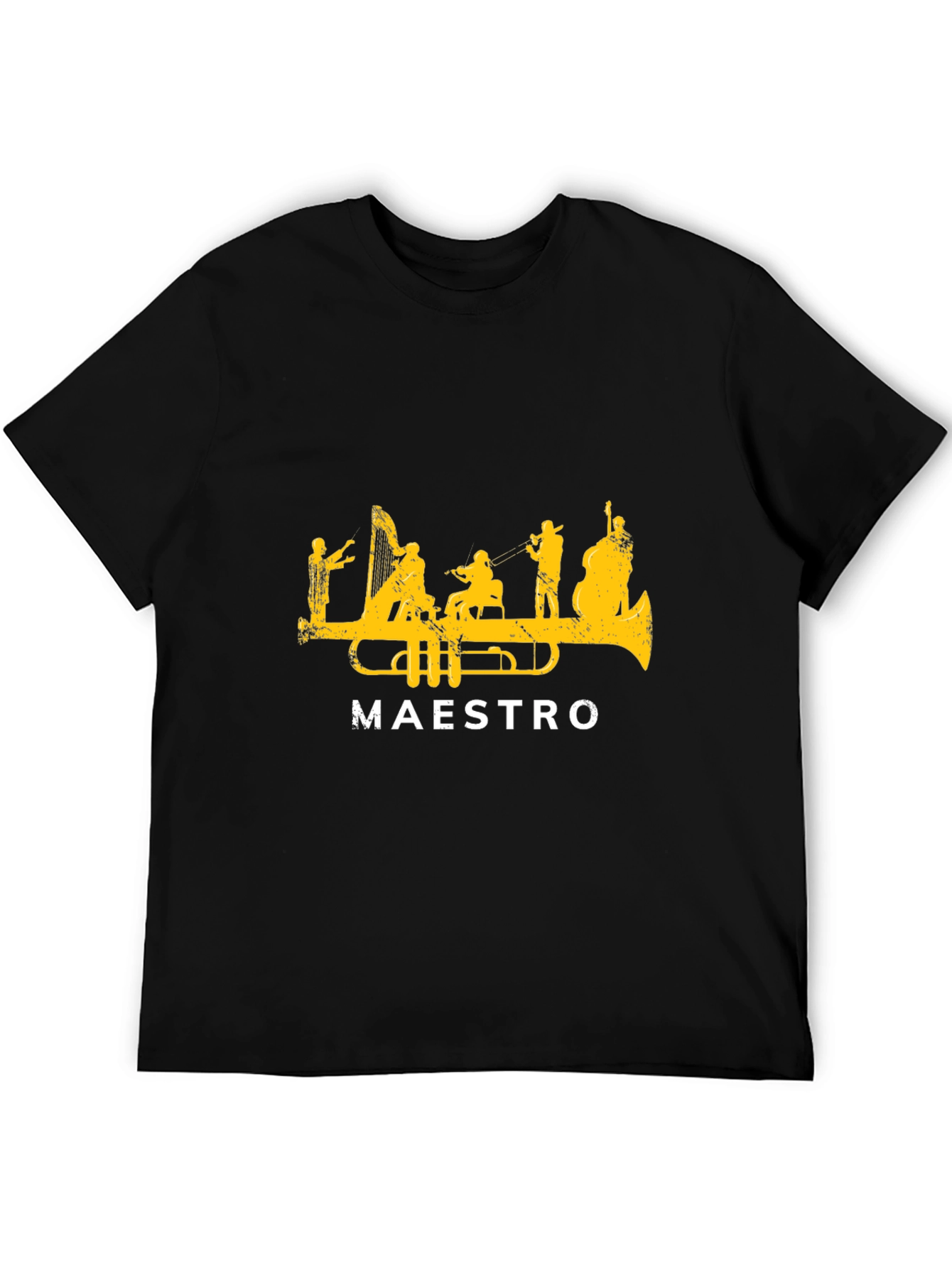 Maestro Trumpet Orchestra Graphic T-Shirt - Black