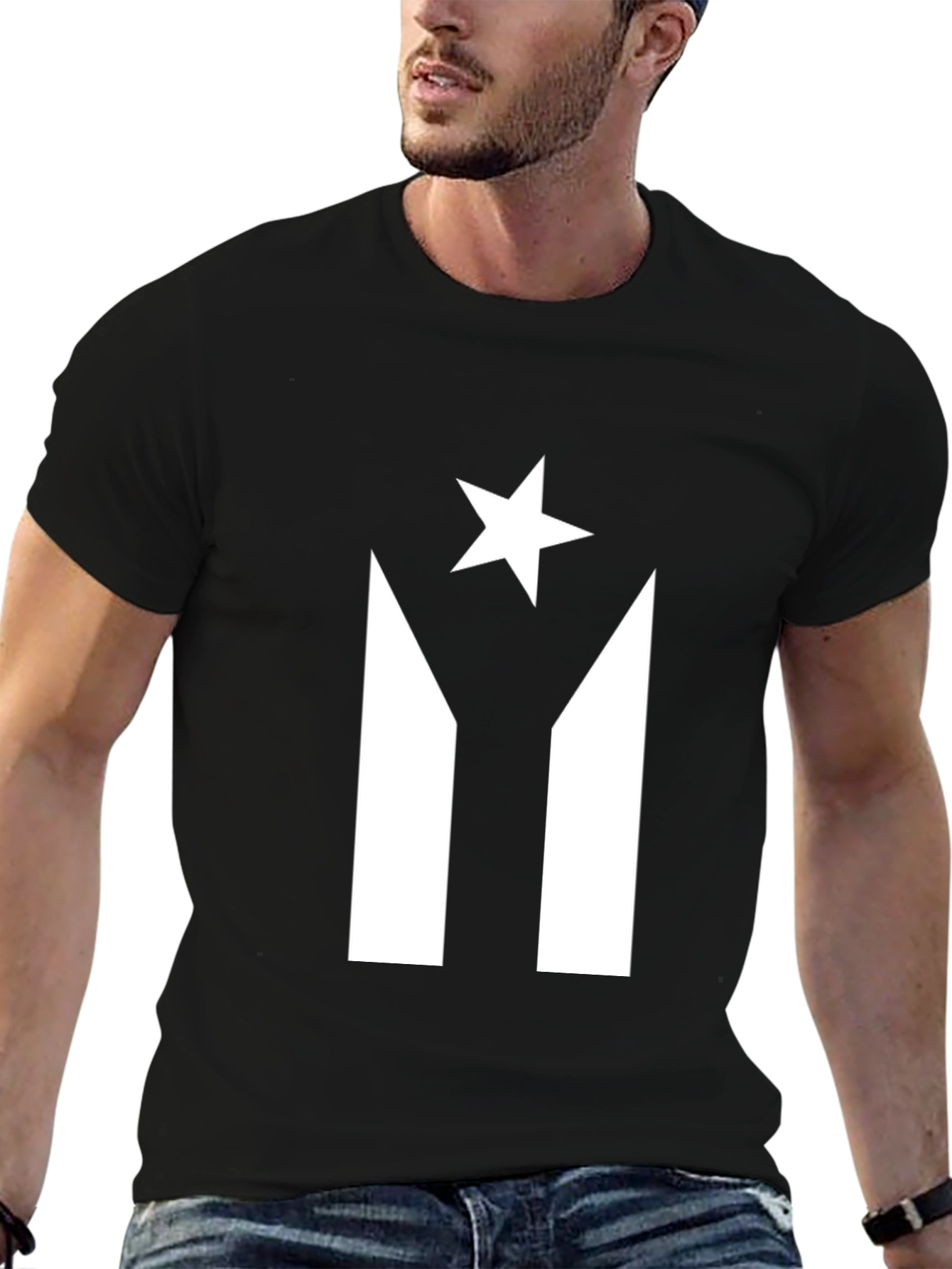 Puerto Rico Flag T-Shirt Pride Tee Black