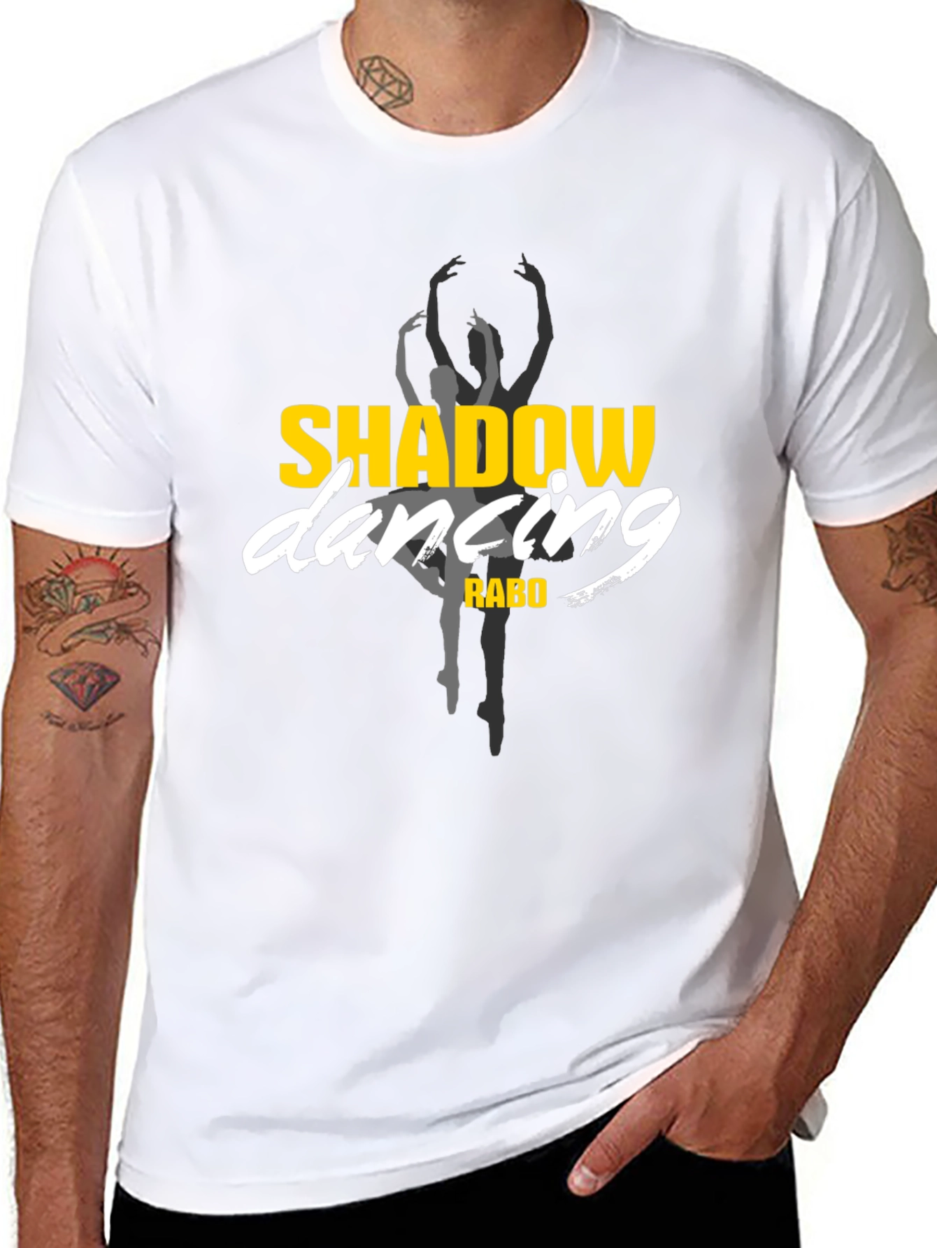 Shadow Dancing Black Graphic Tee