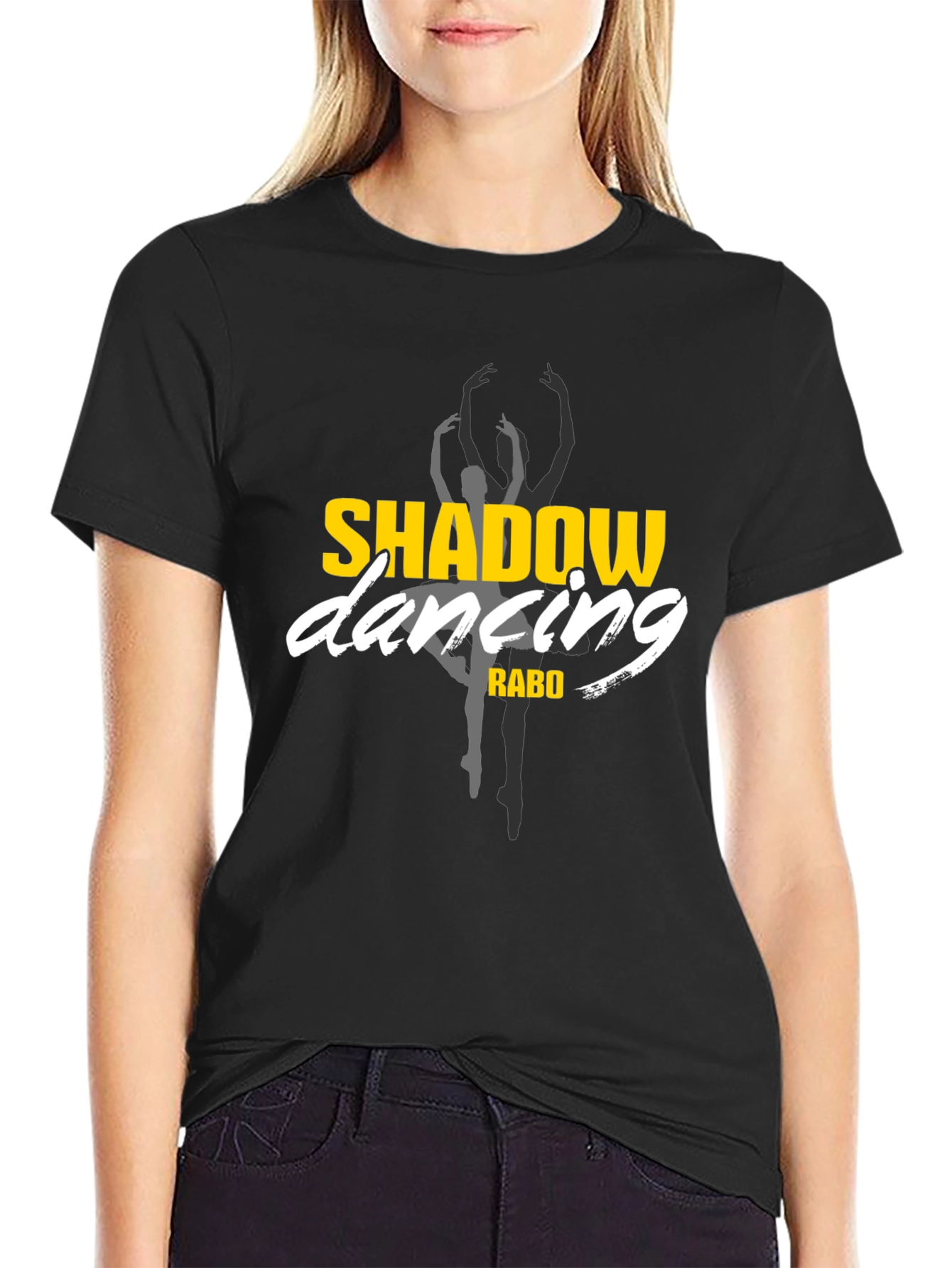 Shadow Dancing Black Graphic Tee