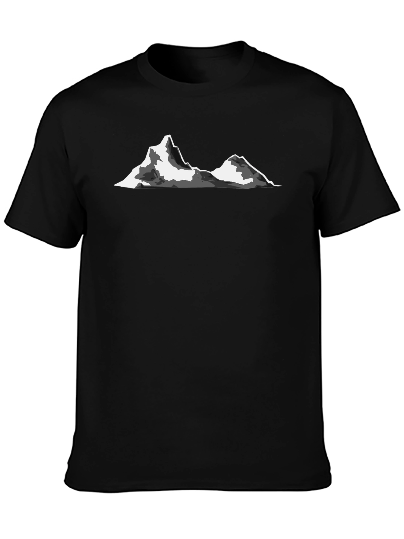 Mountain Peak Graphic Tee - Black
