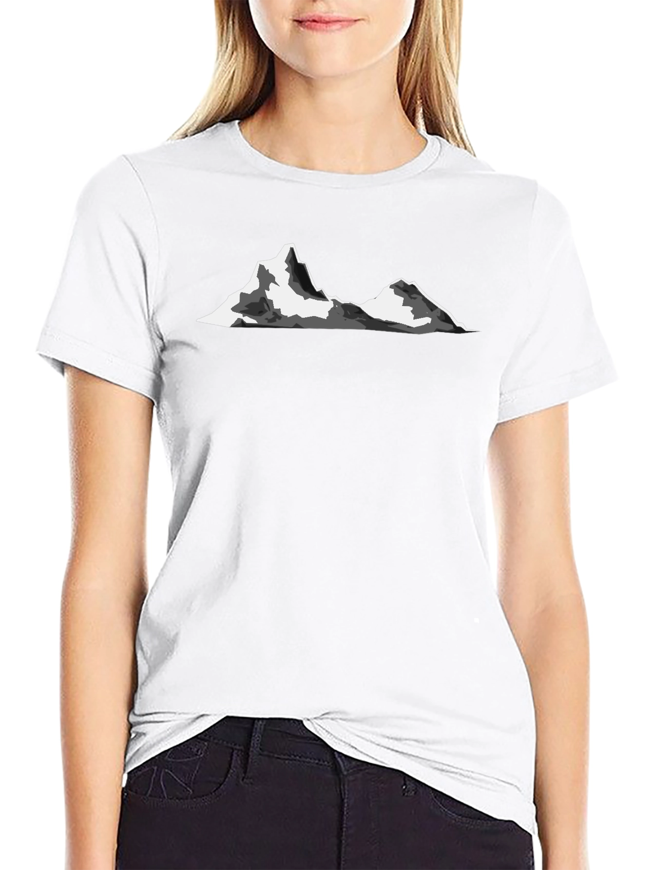 Mountain Peak Graphic Tee - Black