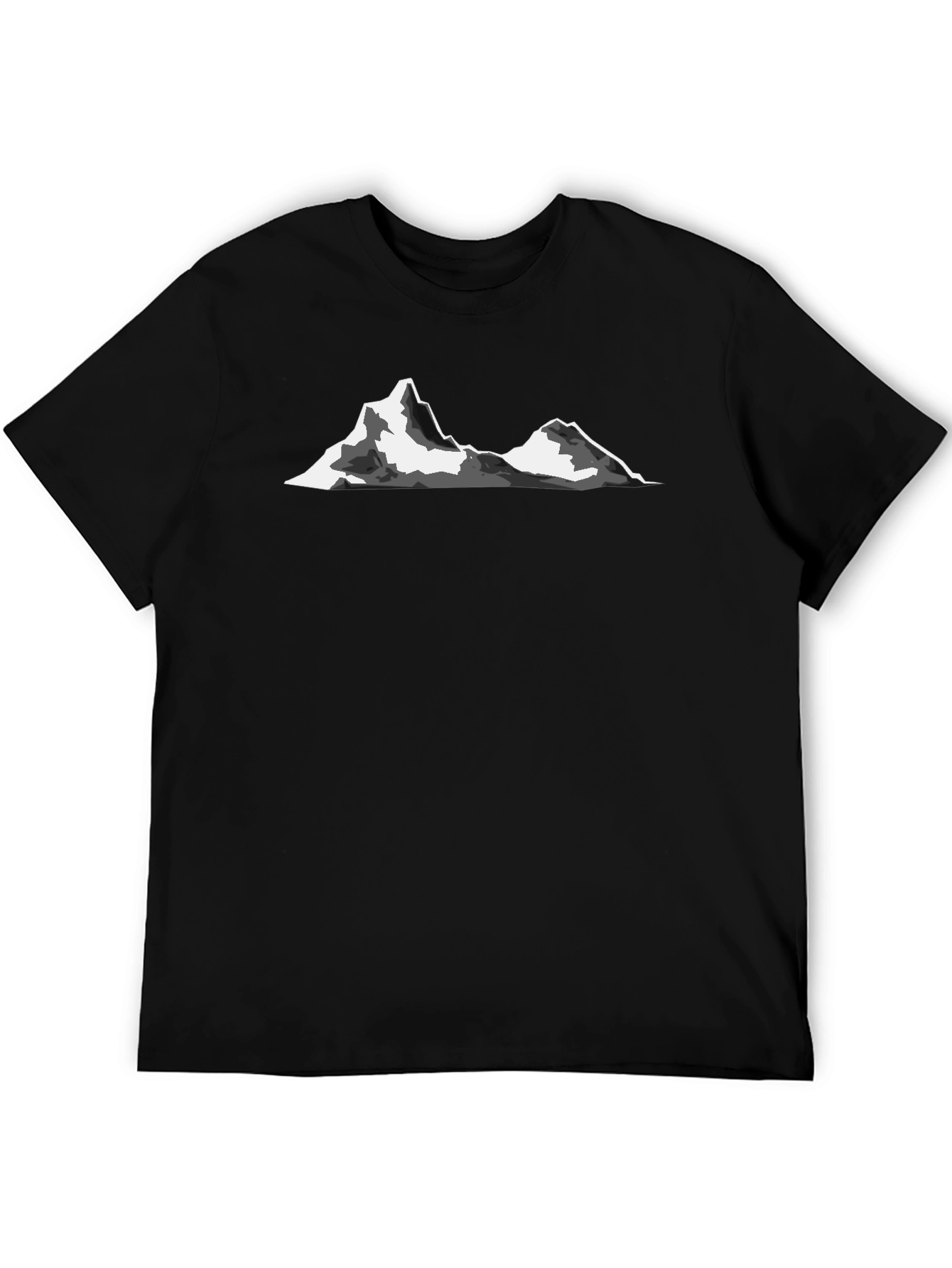 Mountain Peak Graphic Tee - Black