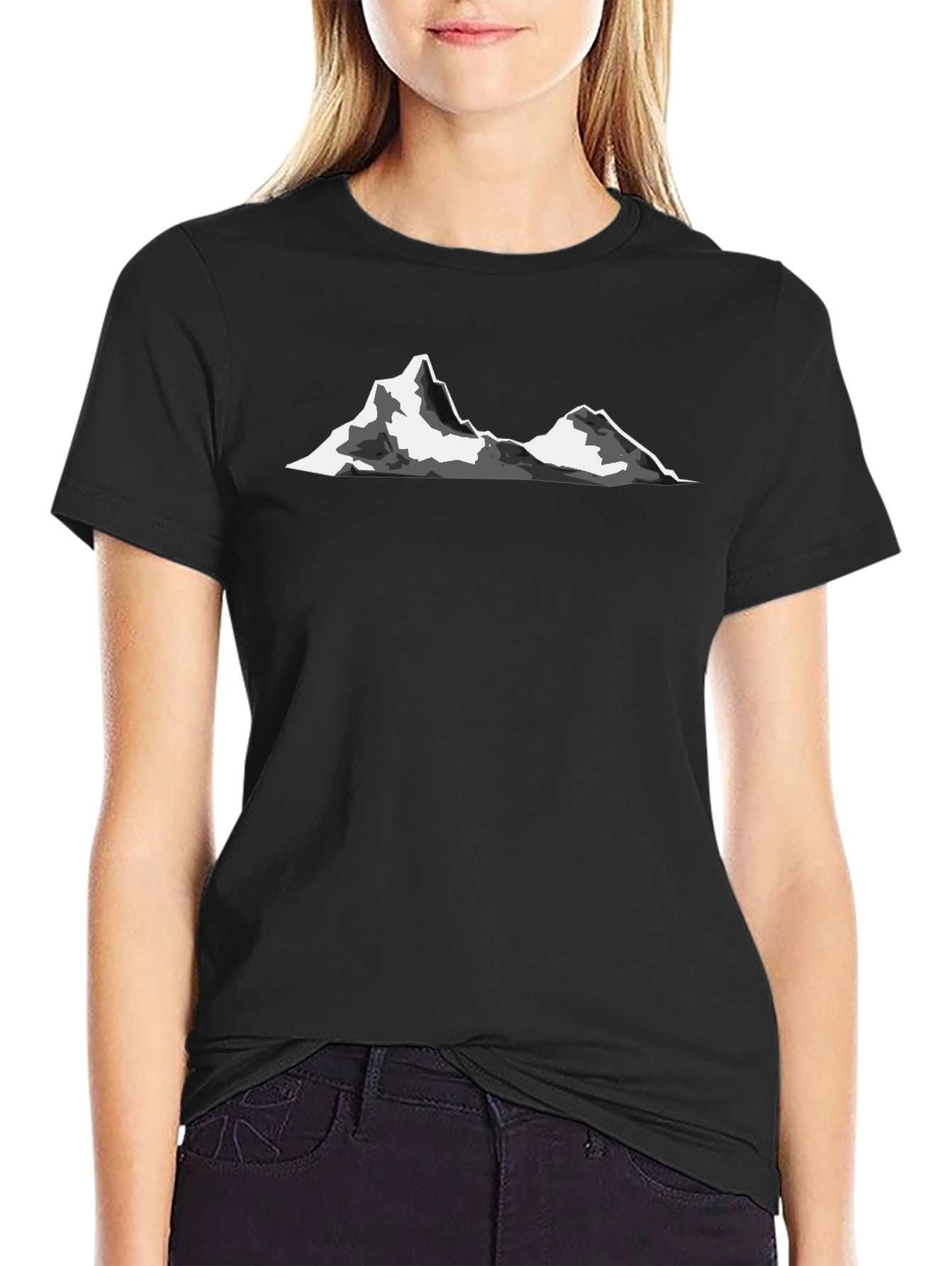 Mountain Peak Graphic Tee - Black