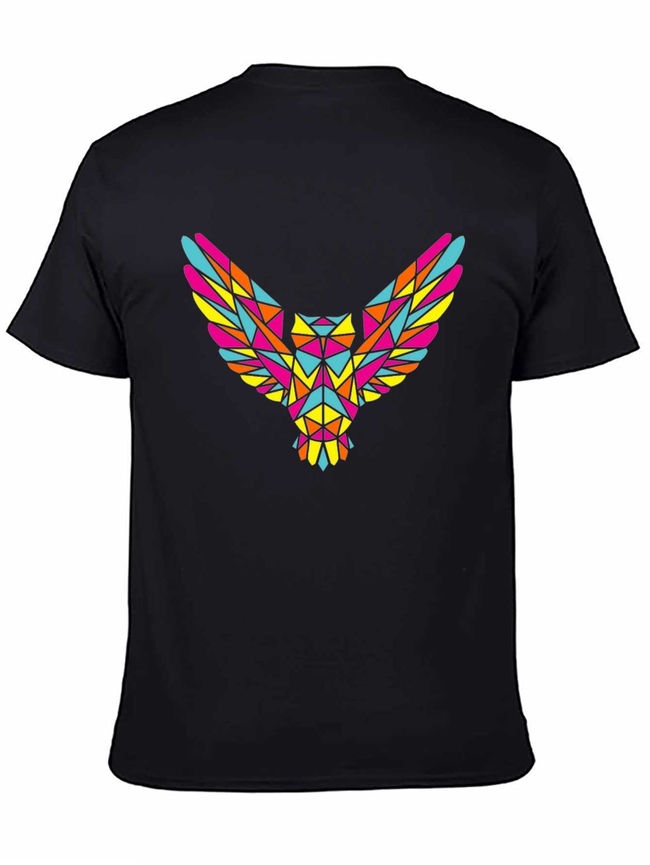 Geometric Owl Graphic Tee - Mens Black T-Shirt