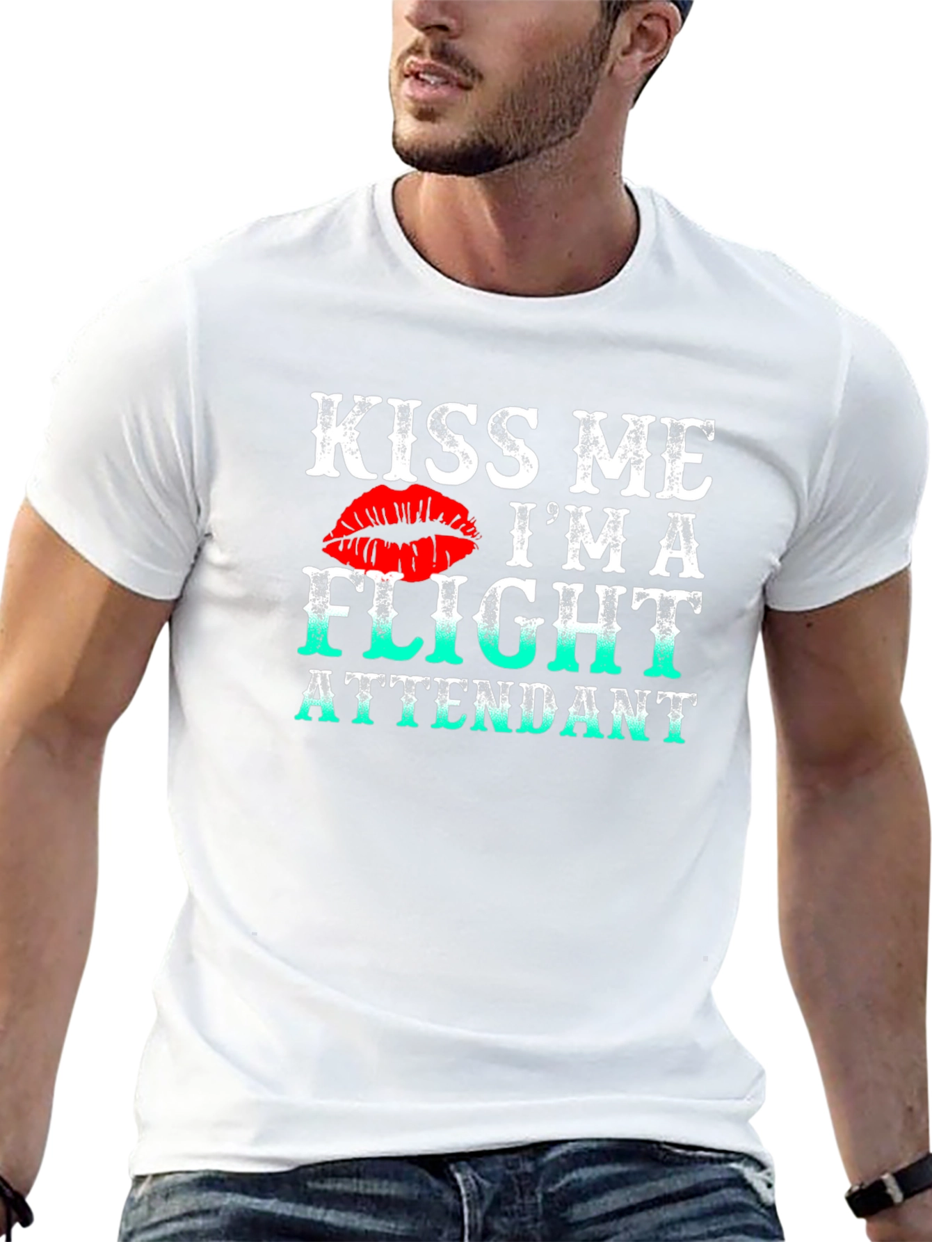 Kiss Me Im A Flight Attendant T-Shirt