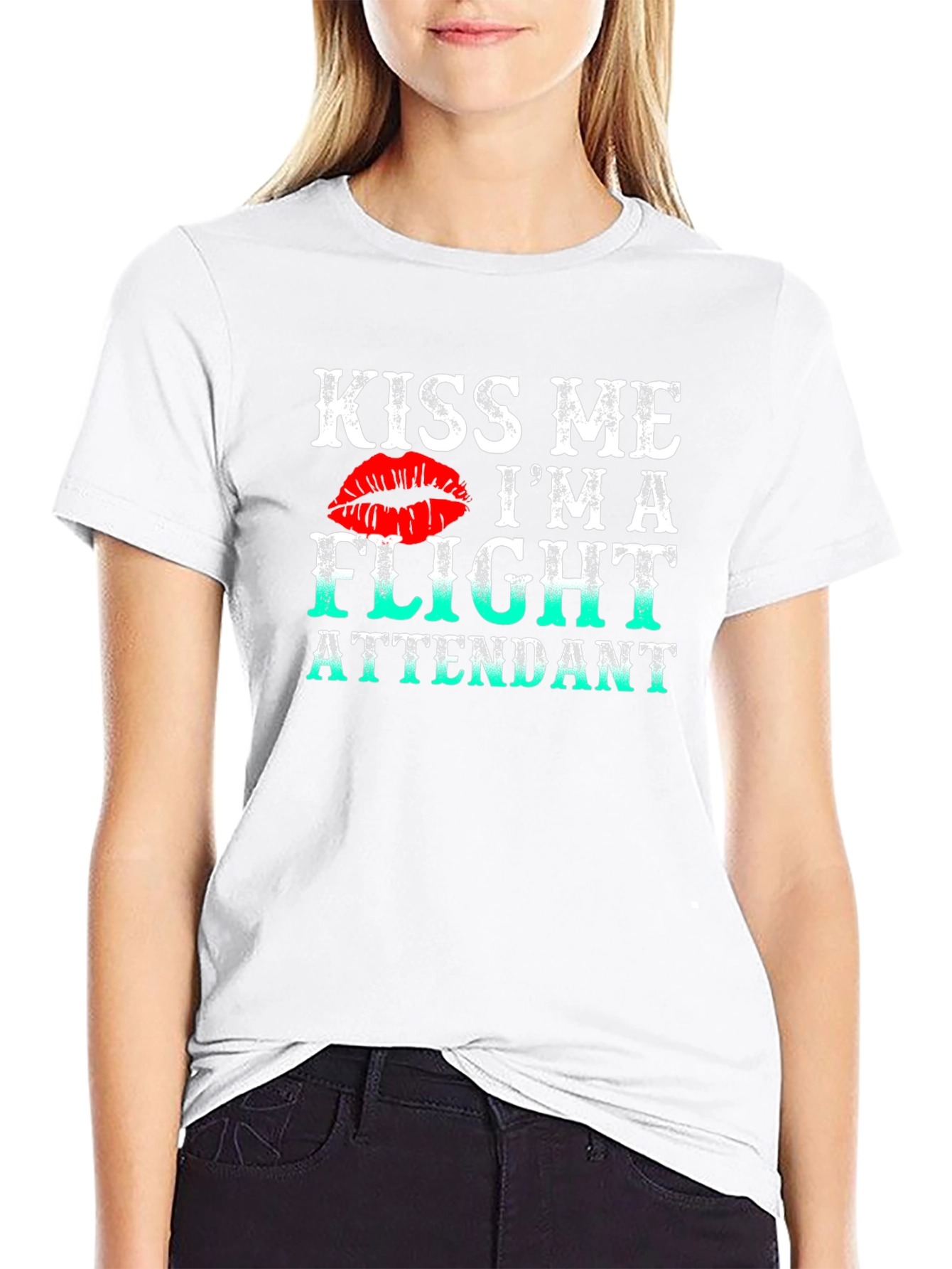 Kiss Me Im A Flight Attendant T-Shirt
