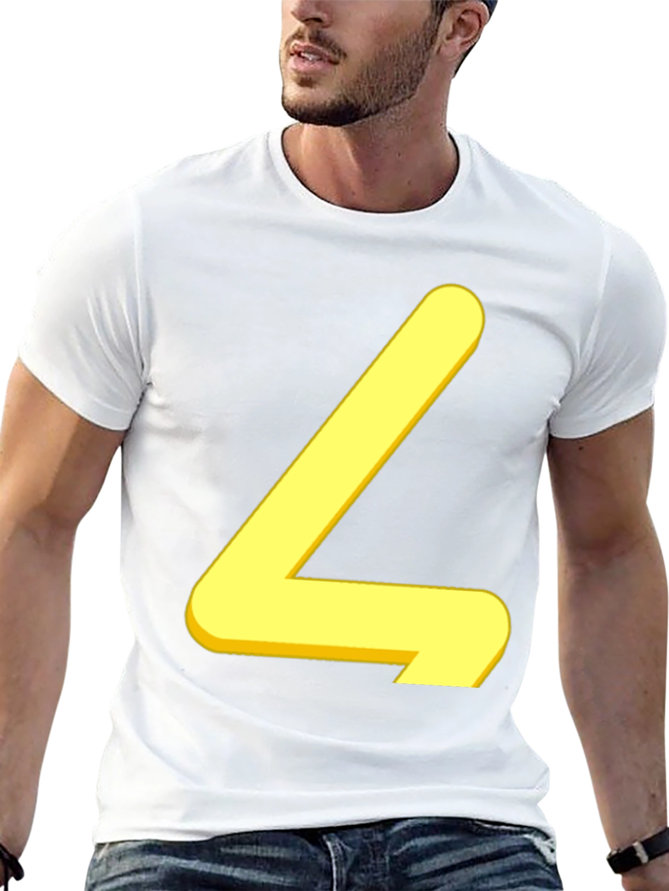 Bold Yellow Letter T-Shirt