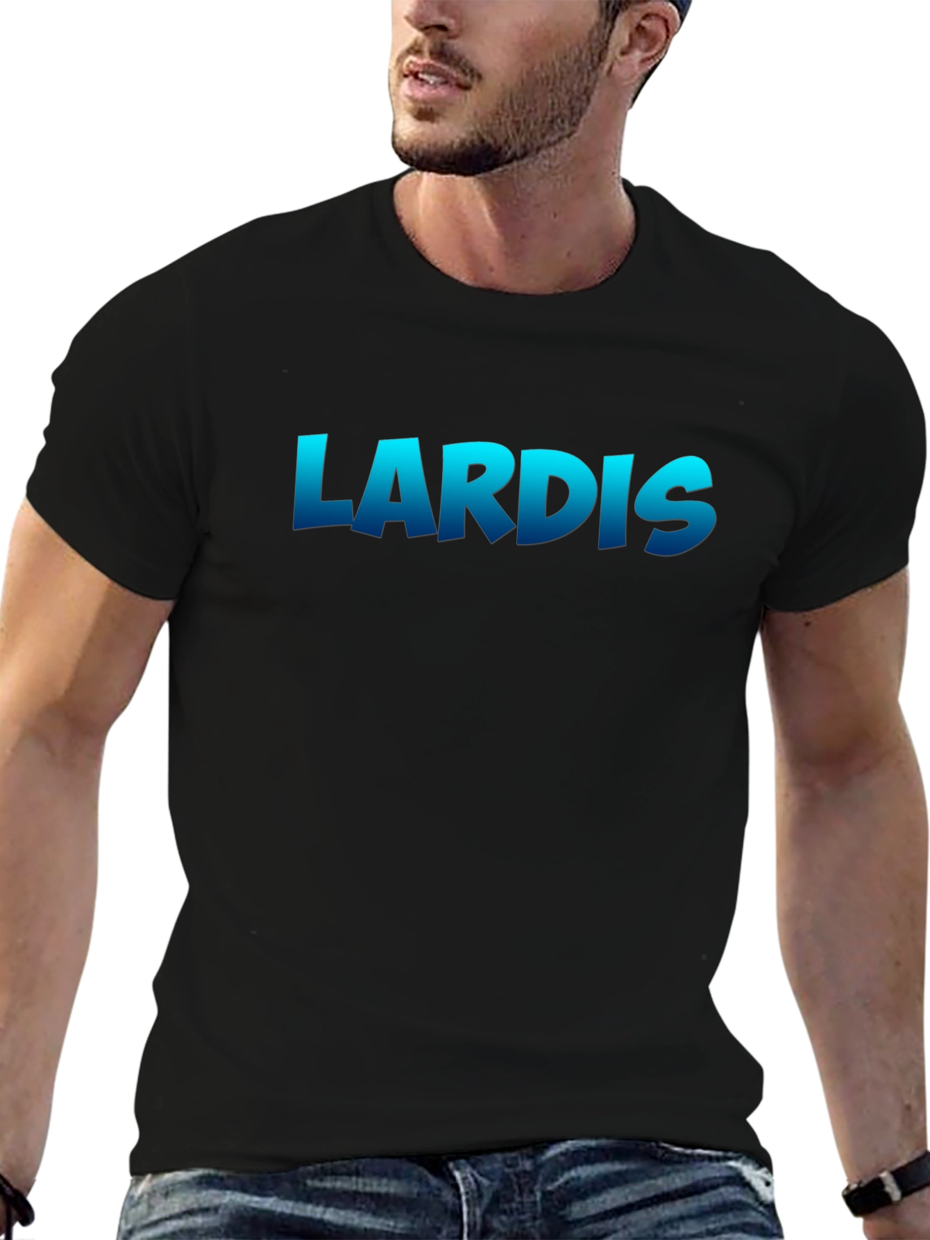 LARDIS Graphic T-Shirt - Casual Black Tee