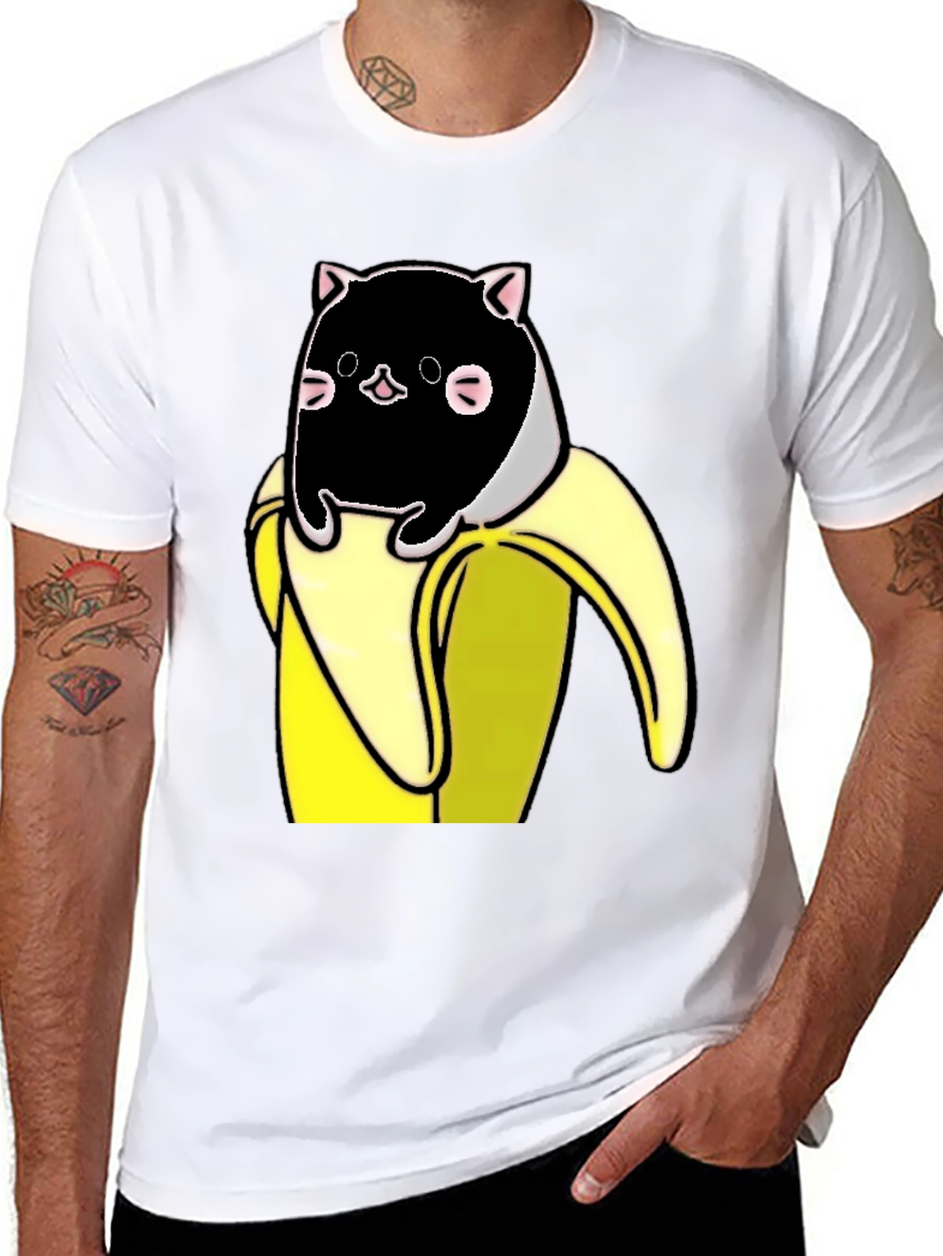 Banana Cat T-Shirt - Whimsical Graphic Tee