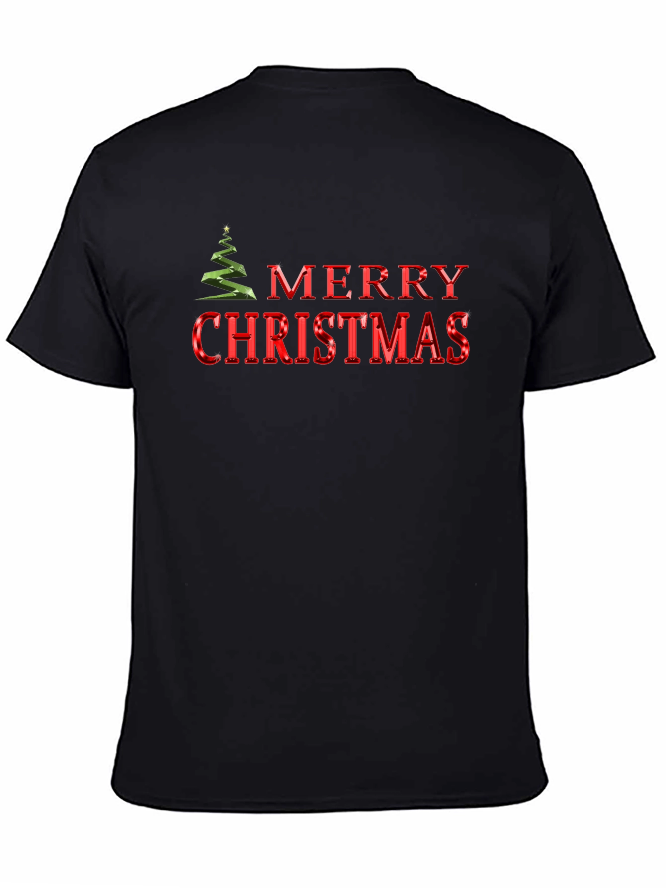 Merry Christmas Tree Graphic T-Shirt