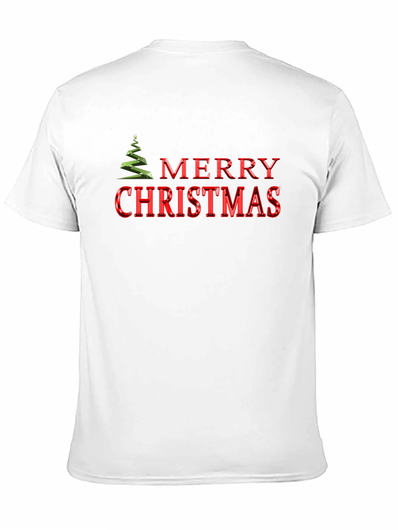 Merry Christmas Tree Graphic T-Shirt