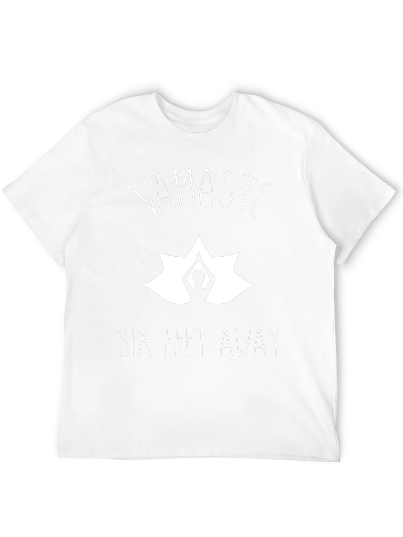 Namaste Six Feet Away Novelty T-Shirt
