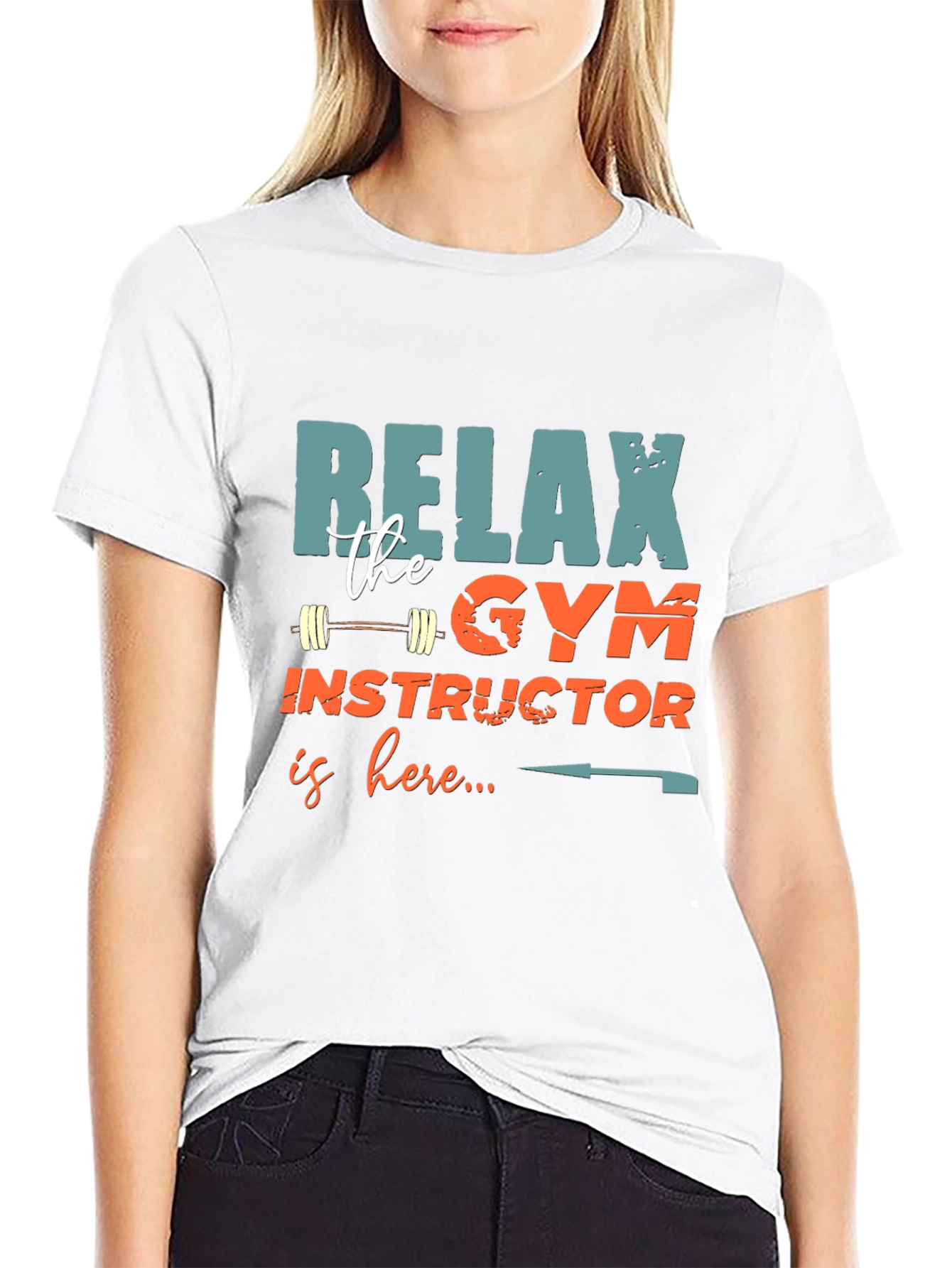 Relax Gym Instructor Here Mens T-Shirt