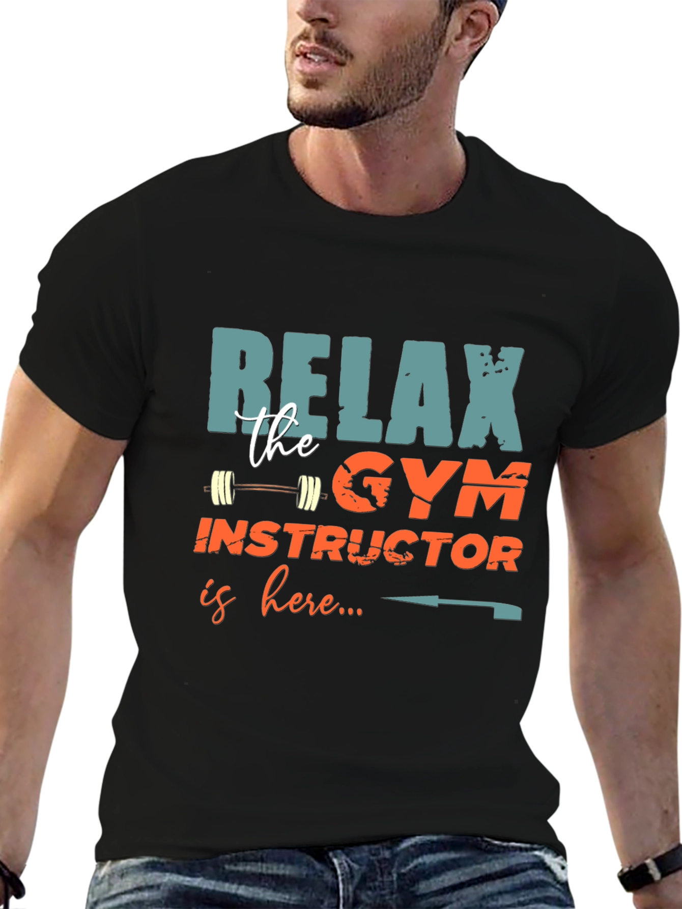 Relax Gym Instructor Here Mens T-Shirt