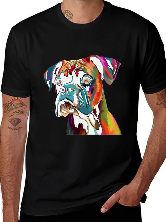 Vibrant Boxer Dog Graphic Tee - Unisex