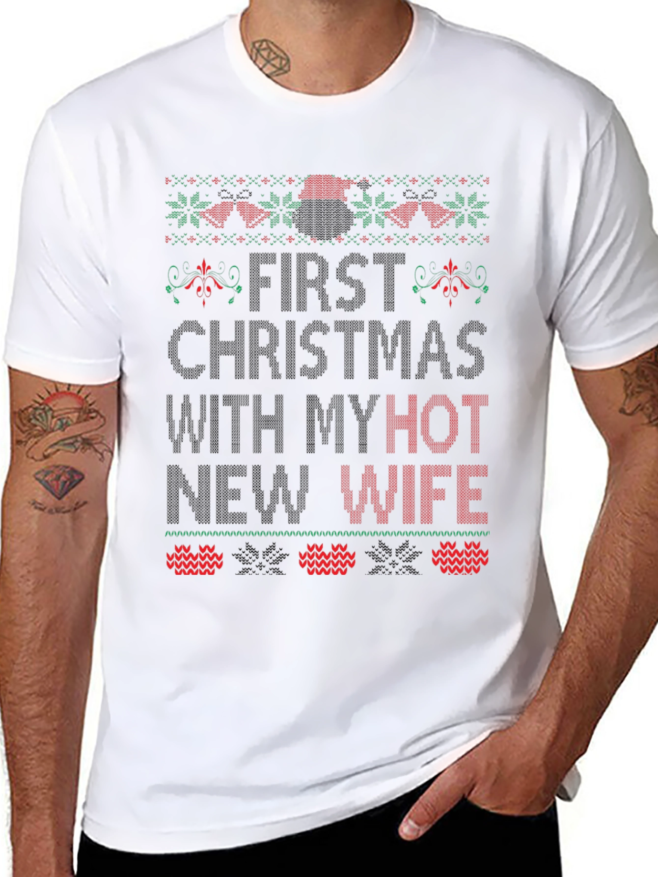 First Christmas With Hot Wife Graphic Tee