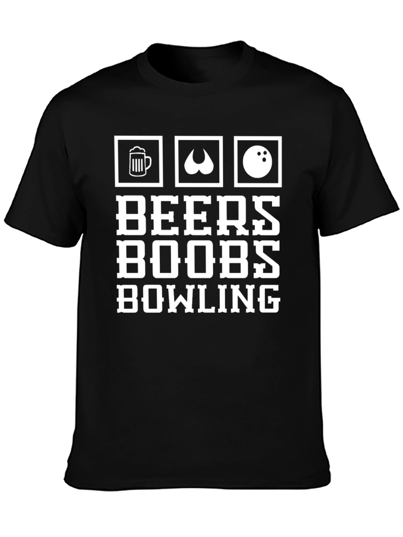 Beers Boobs Bowling Graphic Tee
