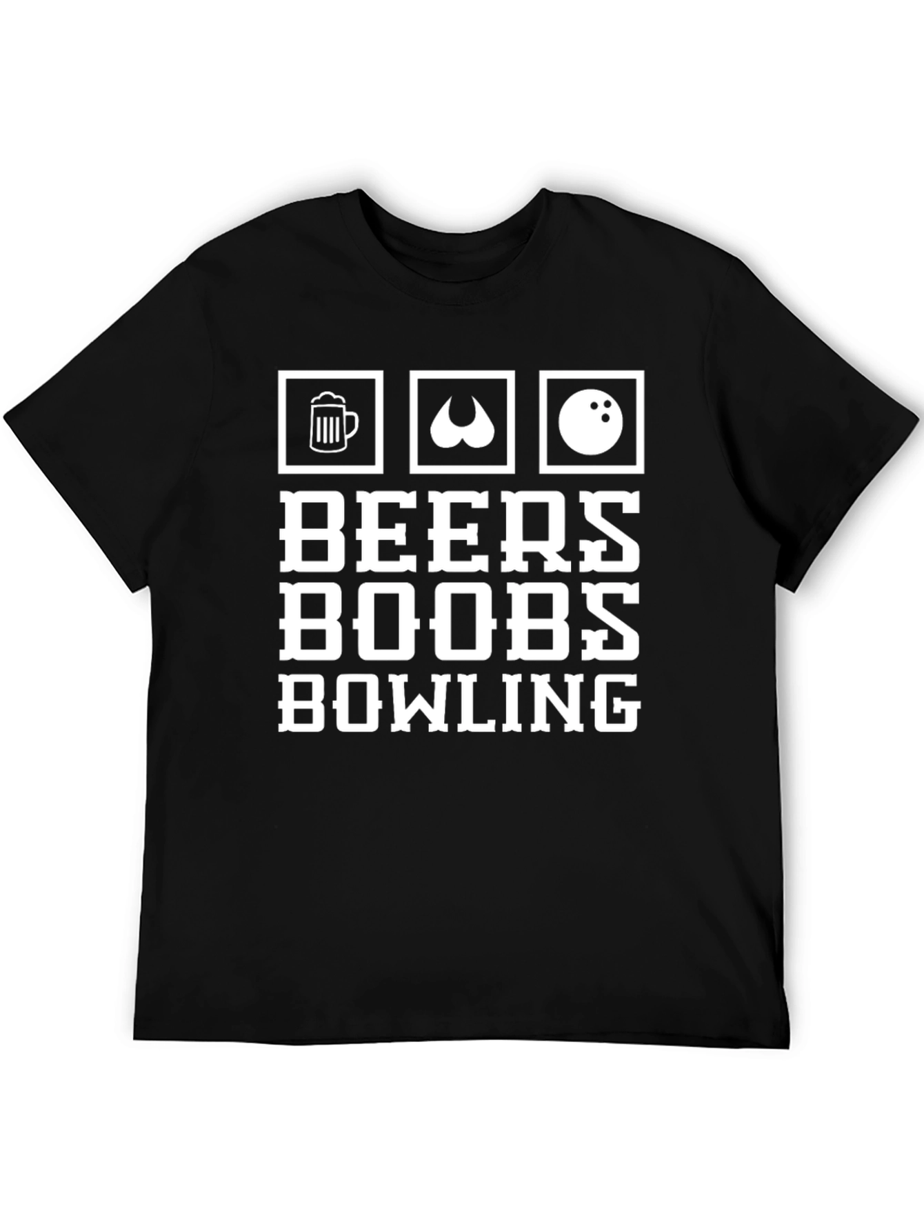 Beers Boobs Bowling Graphic Tee