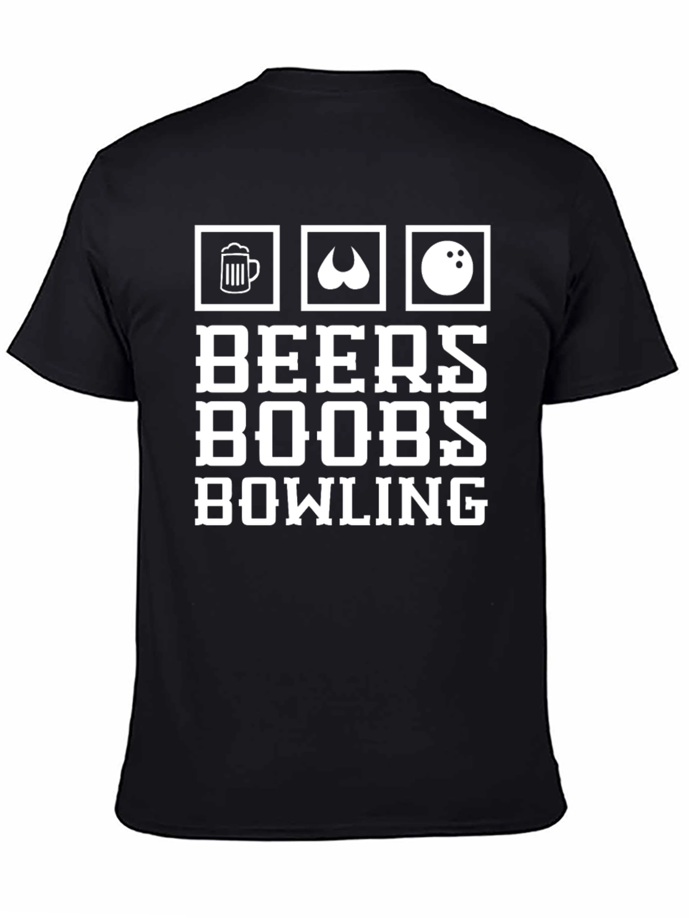 Beers Boobs Bowling Graphic Tee