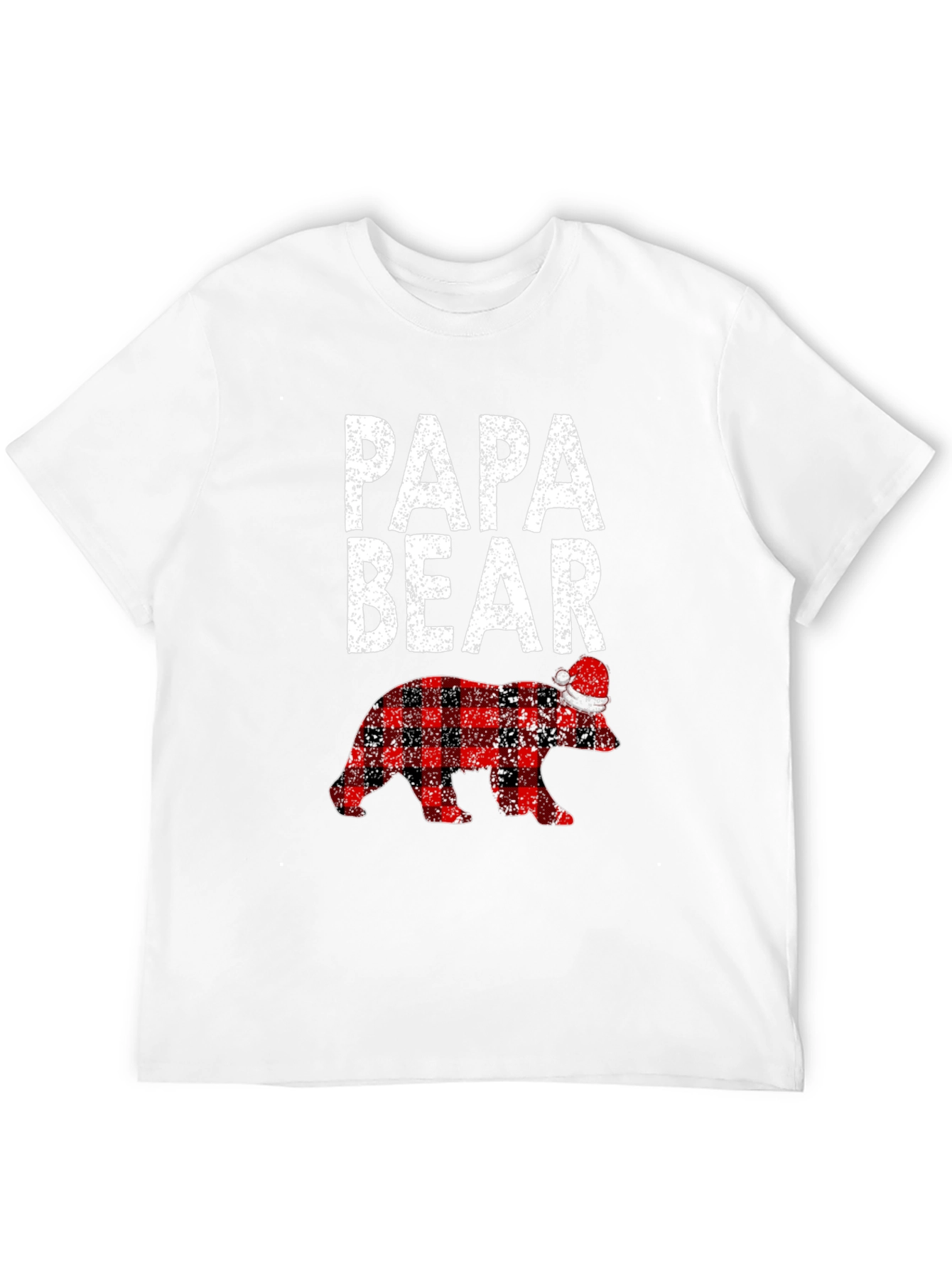 Papa Bear Plaid Christmas T-Shirt