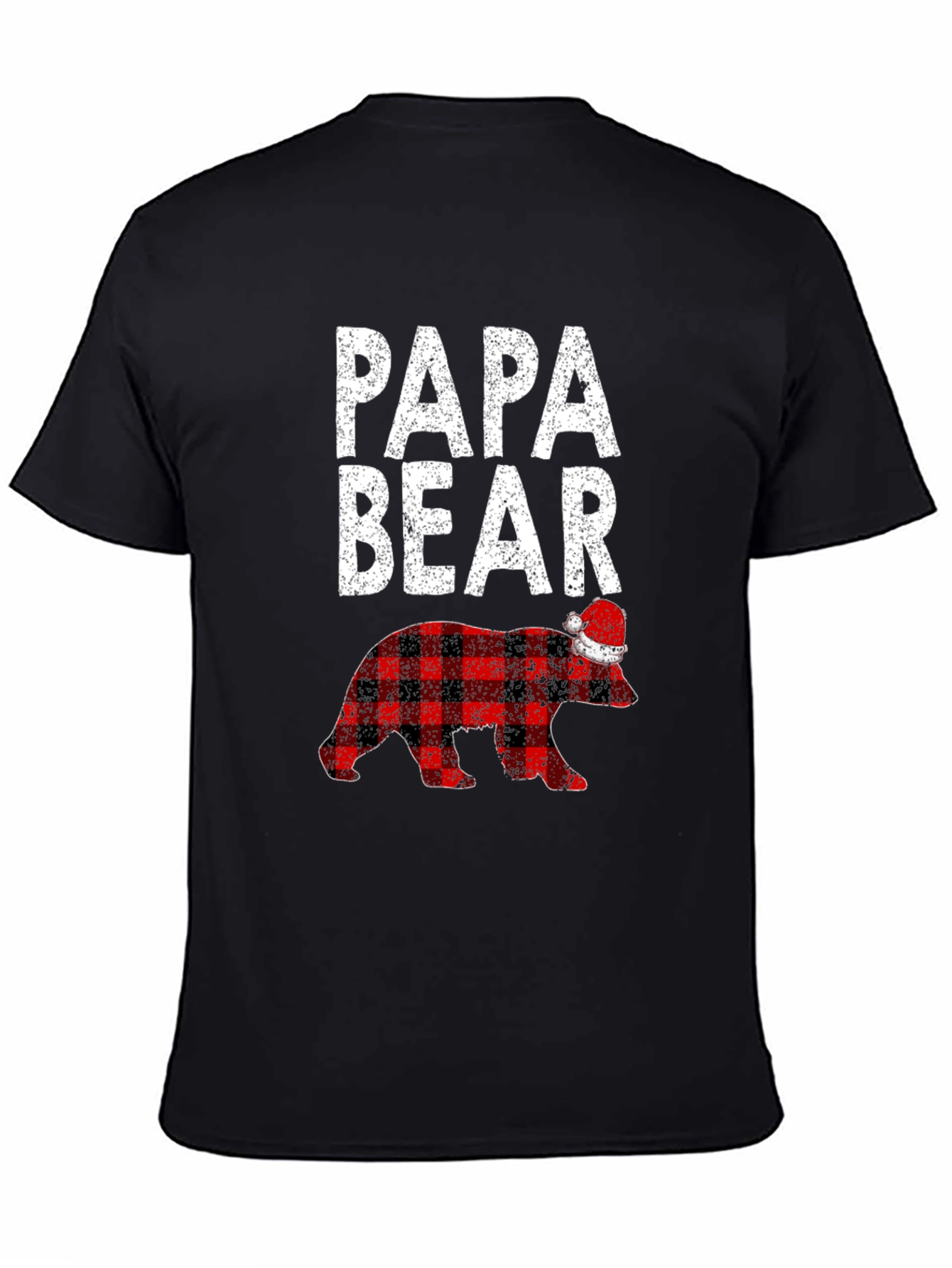 Papa Bear Plaid Christmas T-Shirt